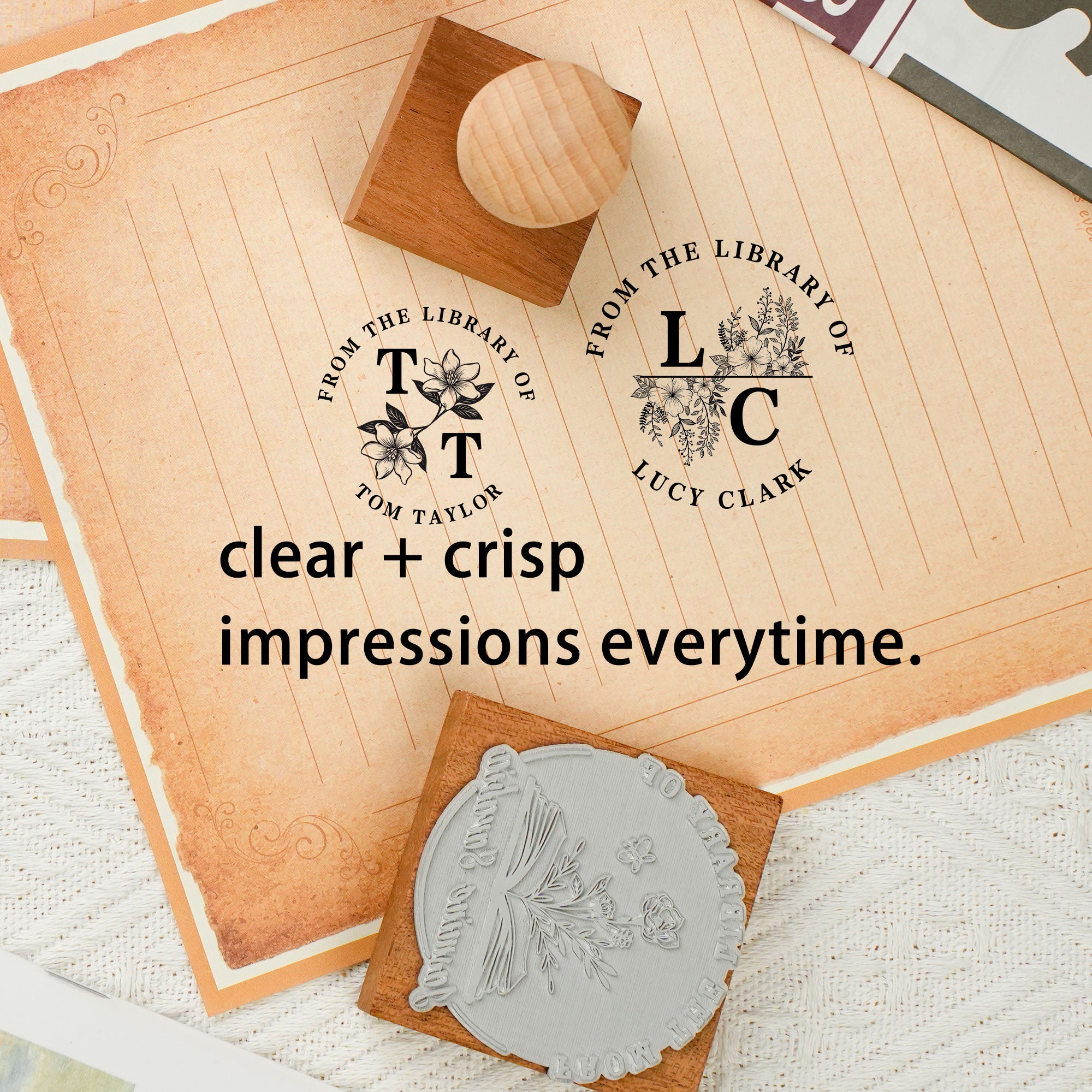 Custom Designer Wood Stamp