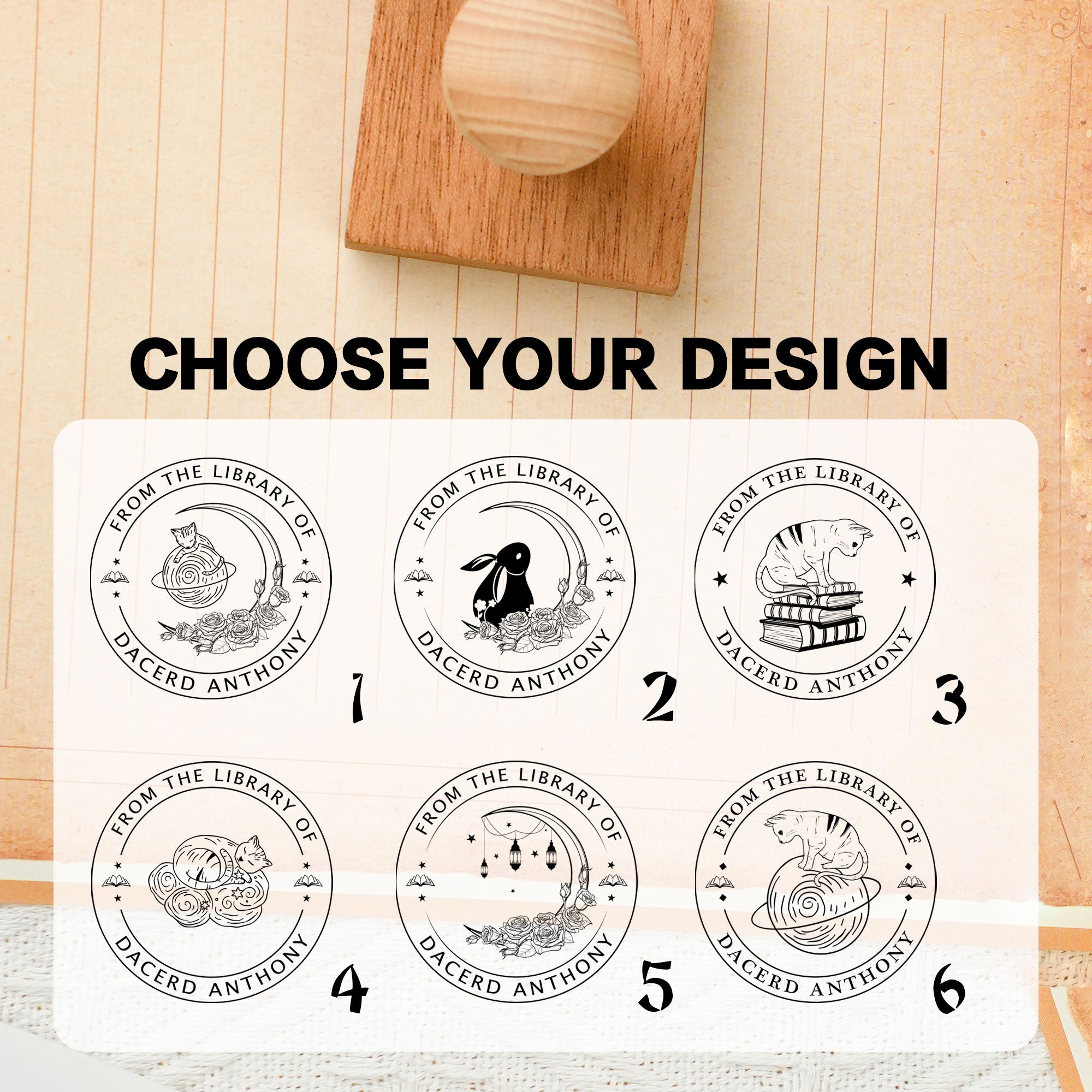 Bespoke Art Wood Stamp