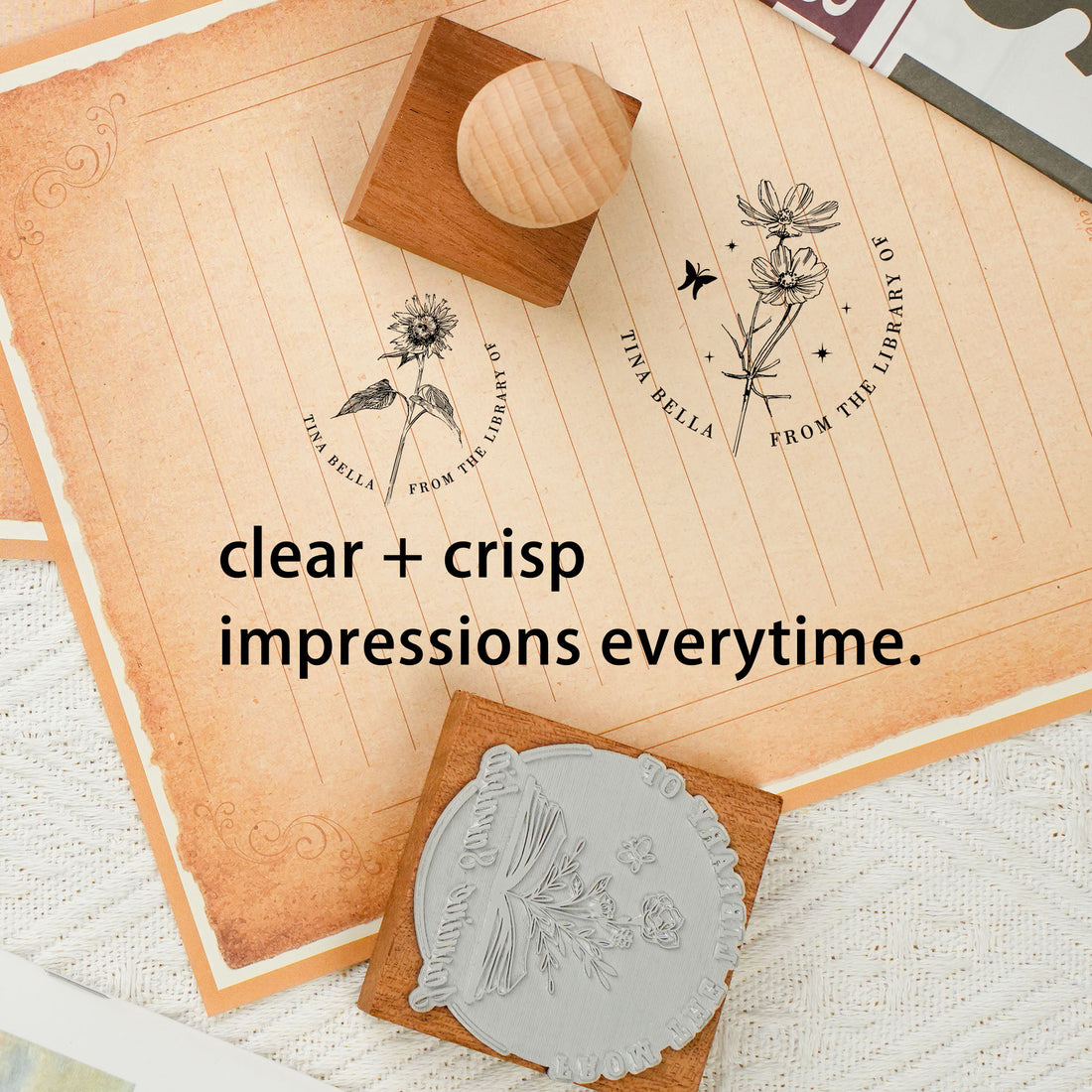 Personalized Wood Rubber Stamp