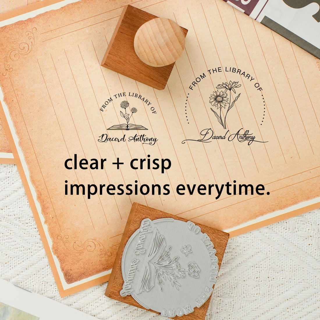 Personalized Wooden Rubber Stamp