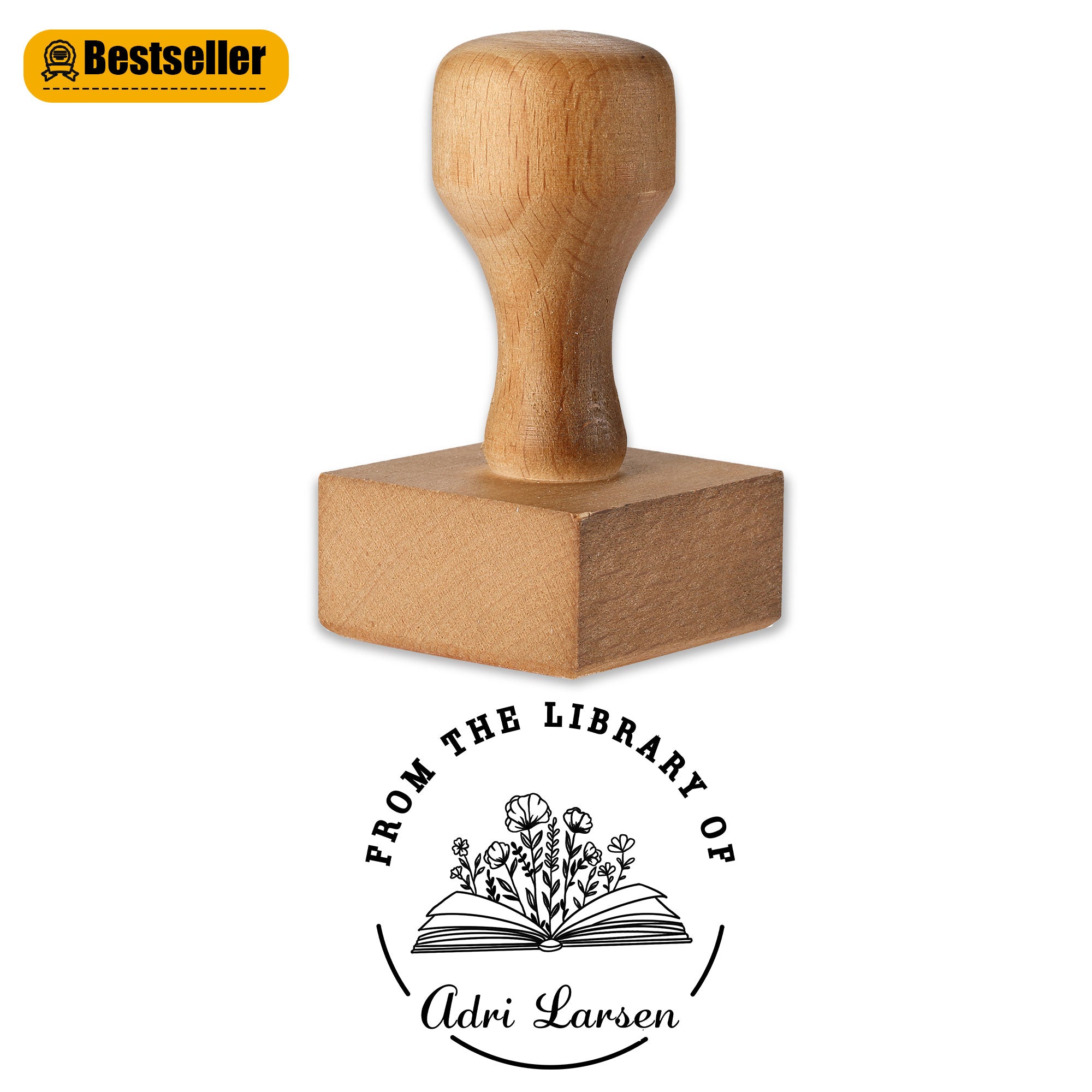 Customized library wooden stamps