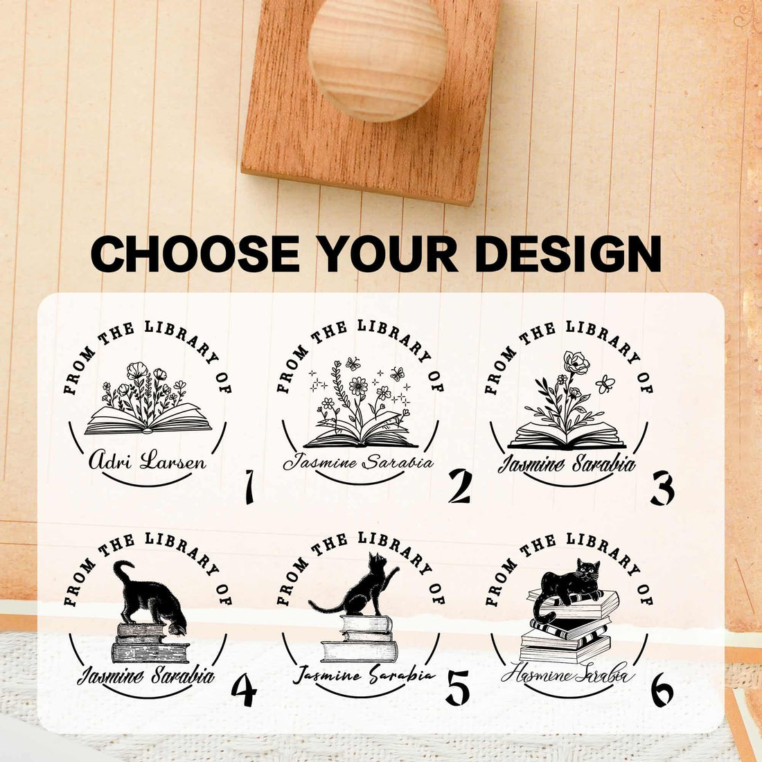 Stamps Made To Order for Books & Paper Craft Projects