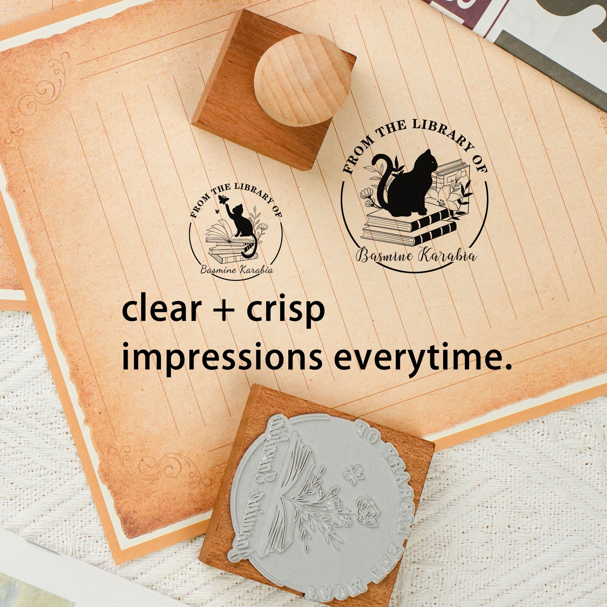 Personalized Wooden Rubber Stamp