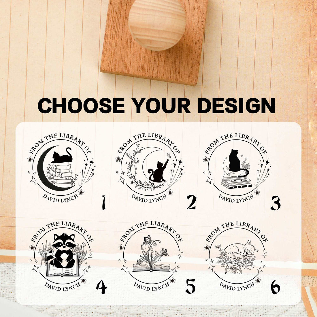 Permanent Logo Stamp for Hardcover Books & Archival Reference Volumes