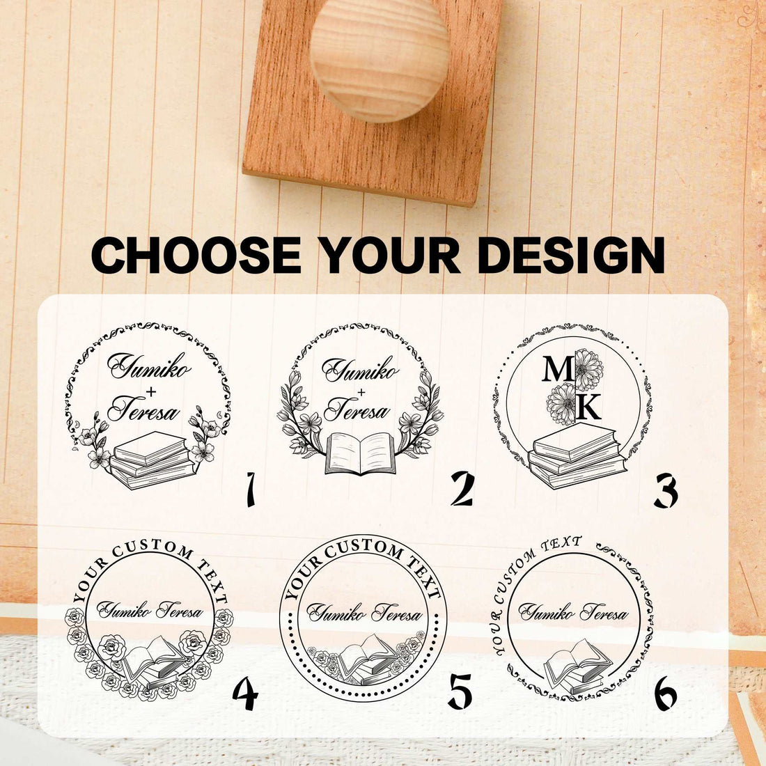 Permanent Logo Stamp | Premium Custom Bookplate Rubber Seal