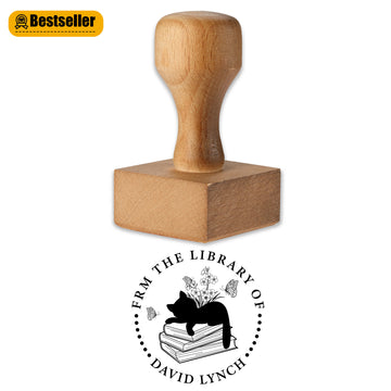 Elegant Wood Rubber Stamp