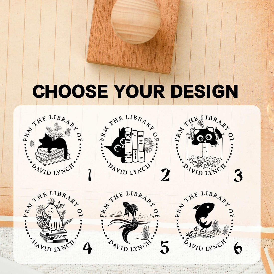 Permanent Logo Stamp for Books & Office Stationery