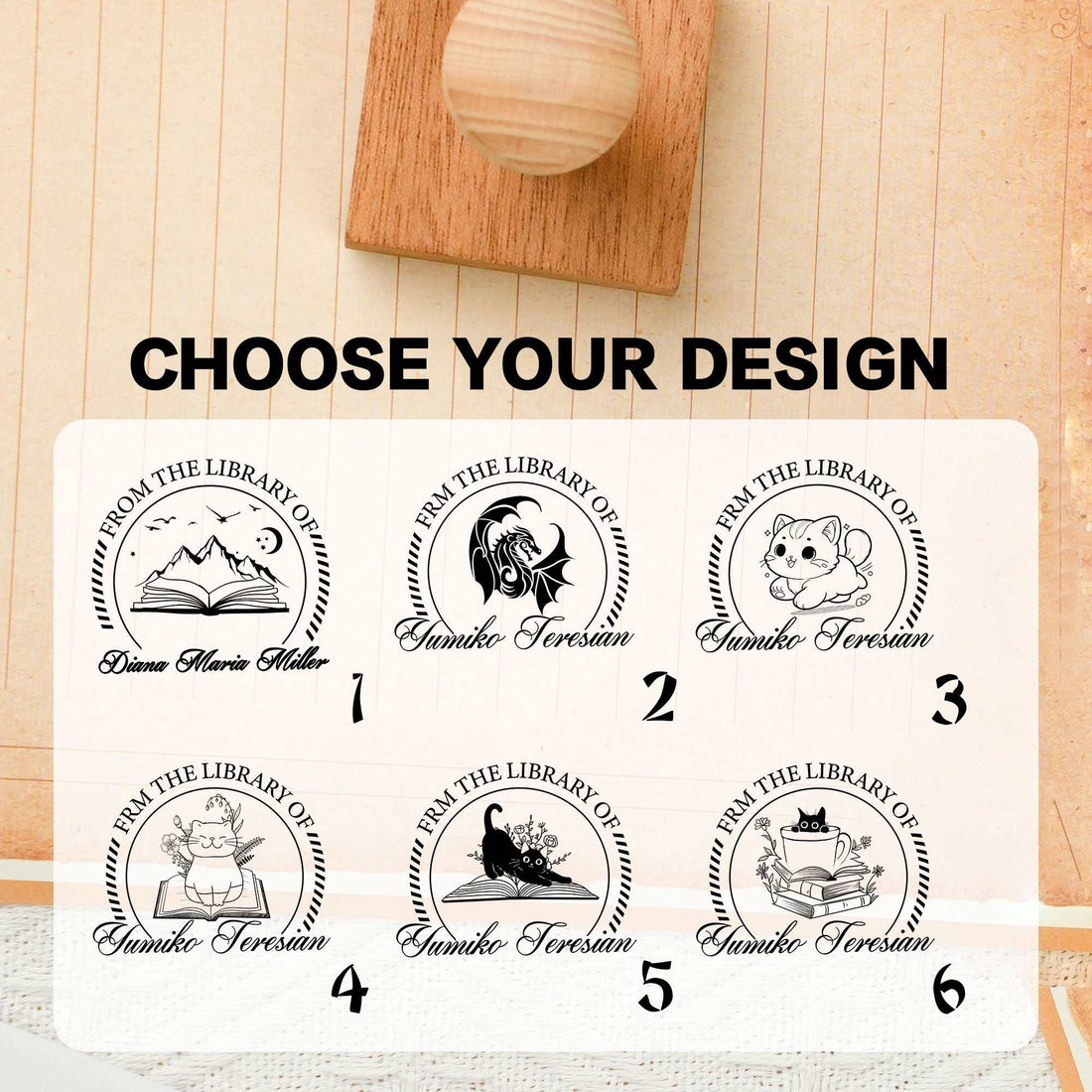 Custom Permanent Logo Stamp for Institutional Book Marking