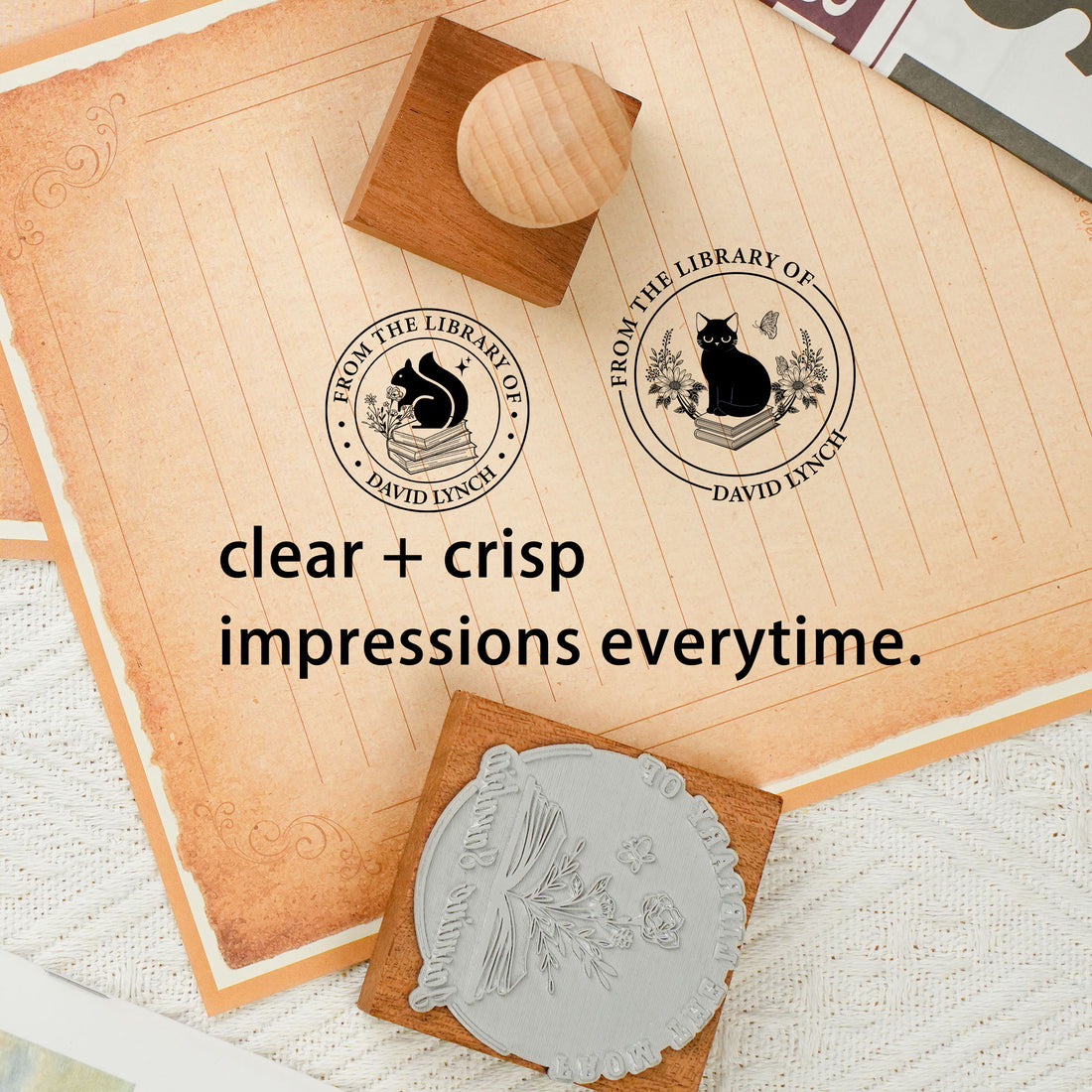 Classic Wood Rubber Stamp