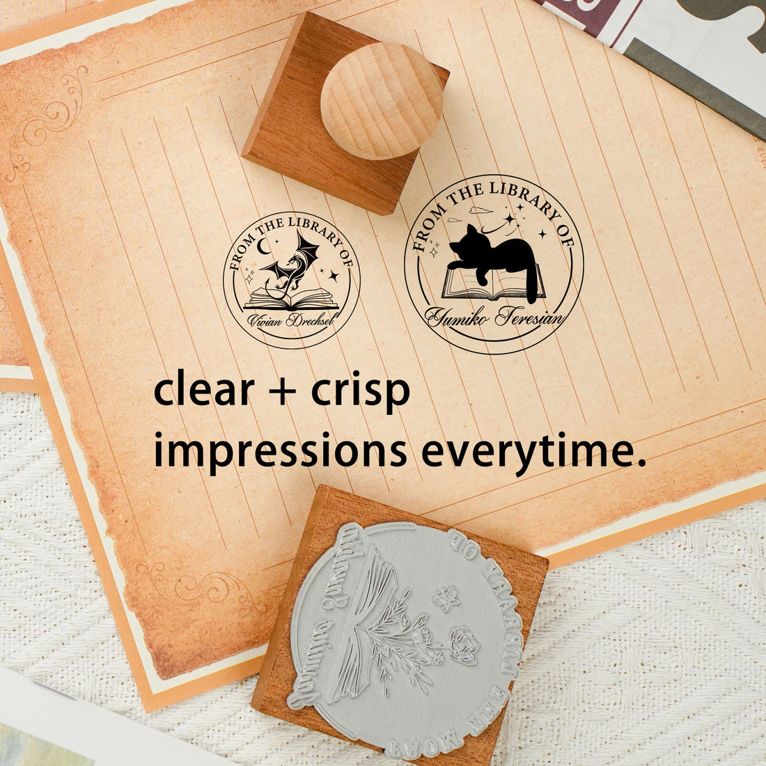 Creative Wood Rubber Stamp