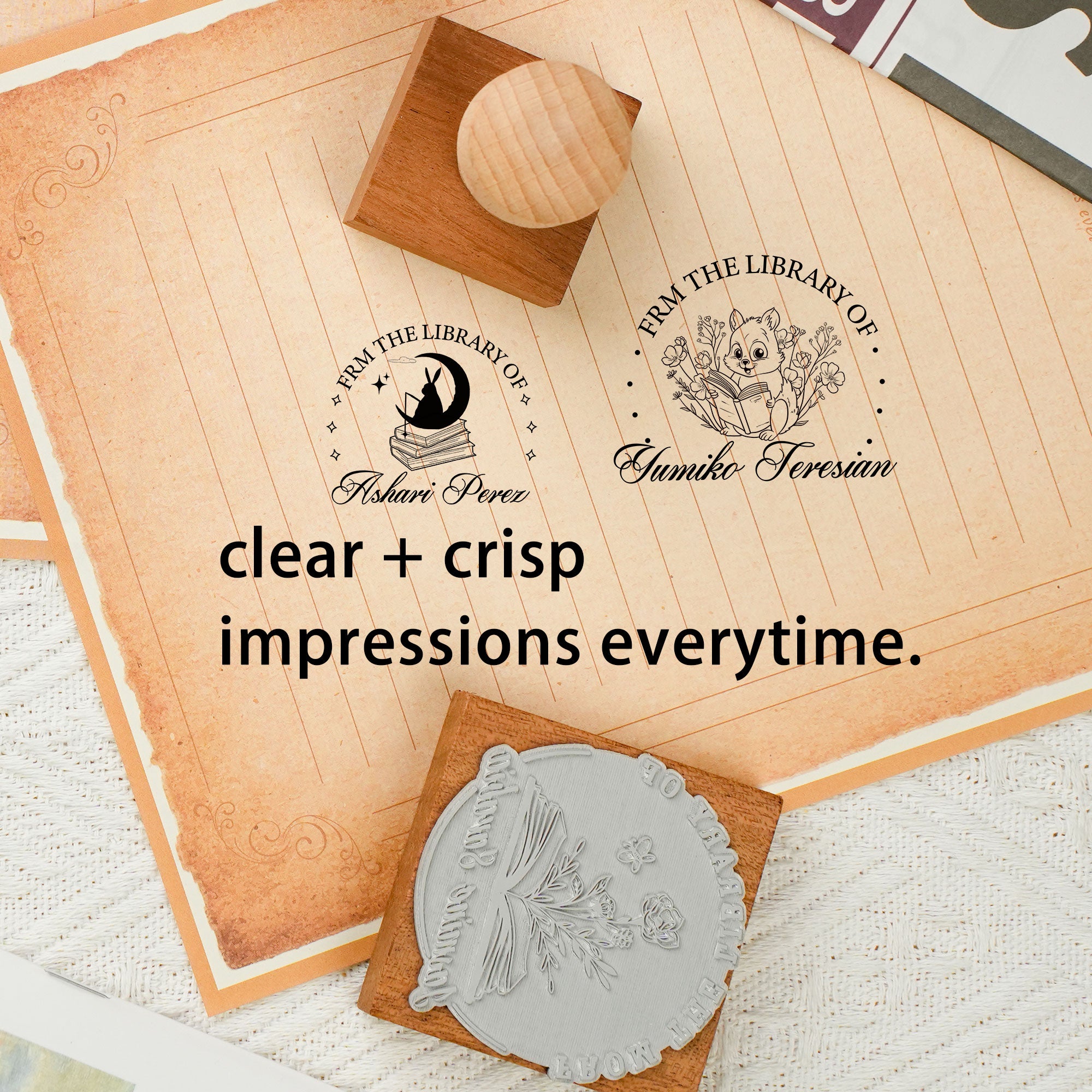Luxury Wood Rubber Stamp