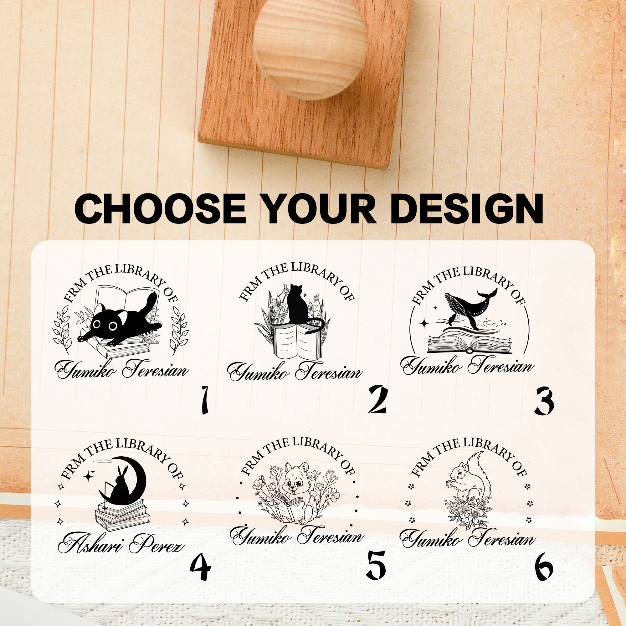 Luxury Wood Rubber Stamp