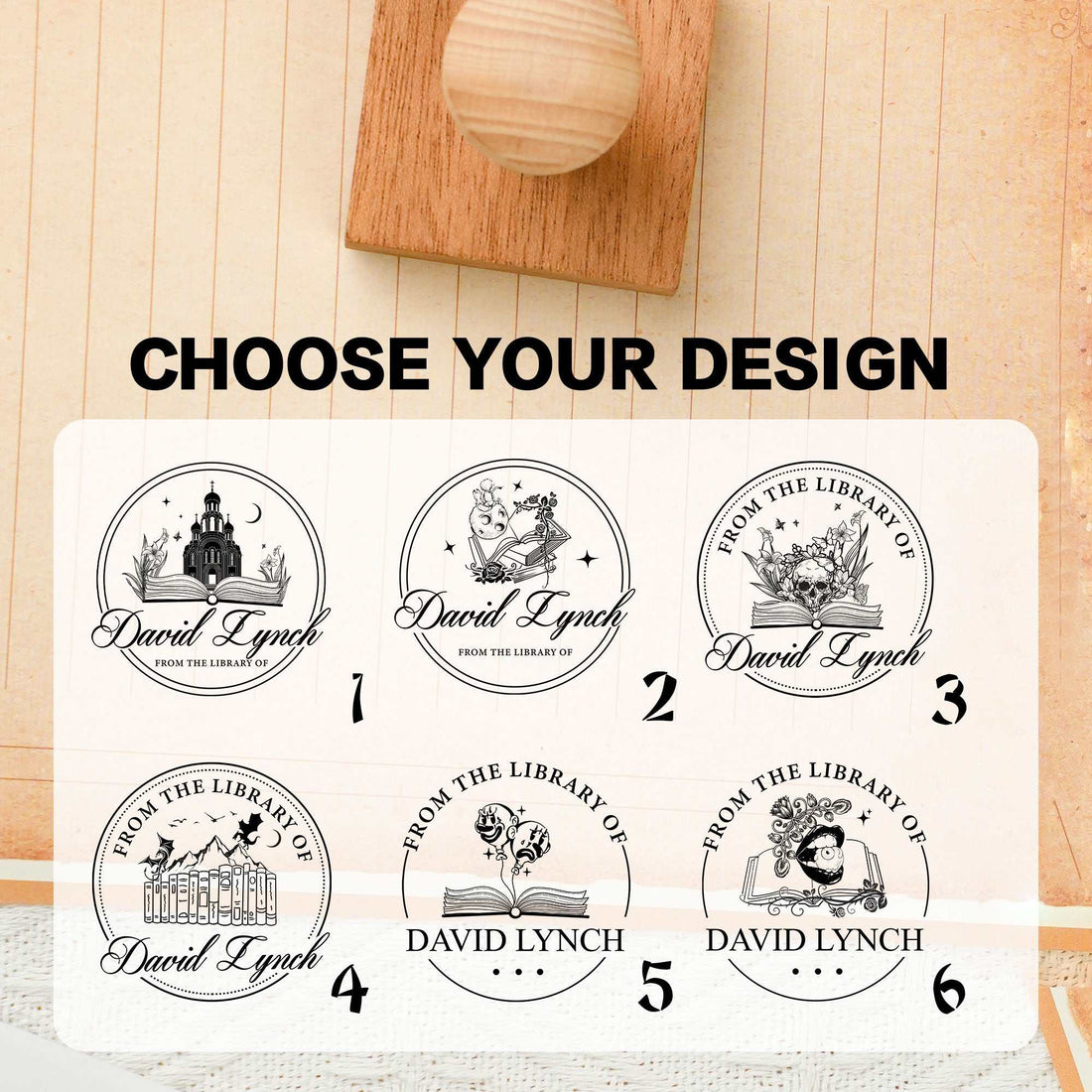 High Quality Rubber Stamp Set for Home & Private Library Labelling