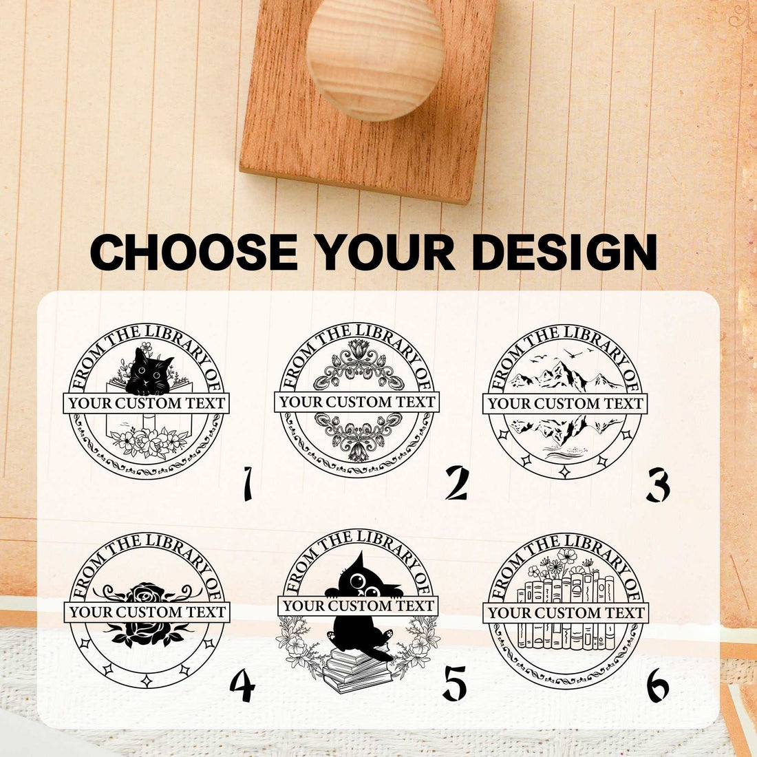 Minimal‑Design High Quality Rubber Stamps for Ex Libris Marking
