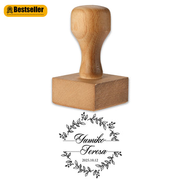Wedding Wood Rubber Stamp