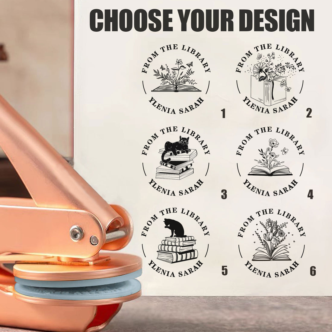Custom Logo Embosser Stamp for Hardcover Books & Albums