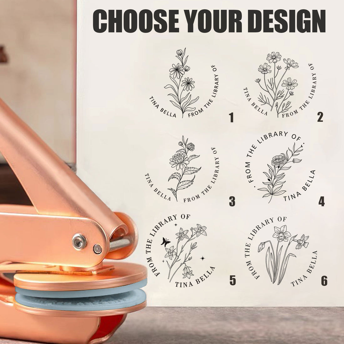 Company Logo Embosser | Custom Brand Mark for Library Books