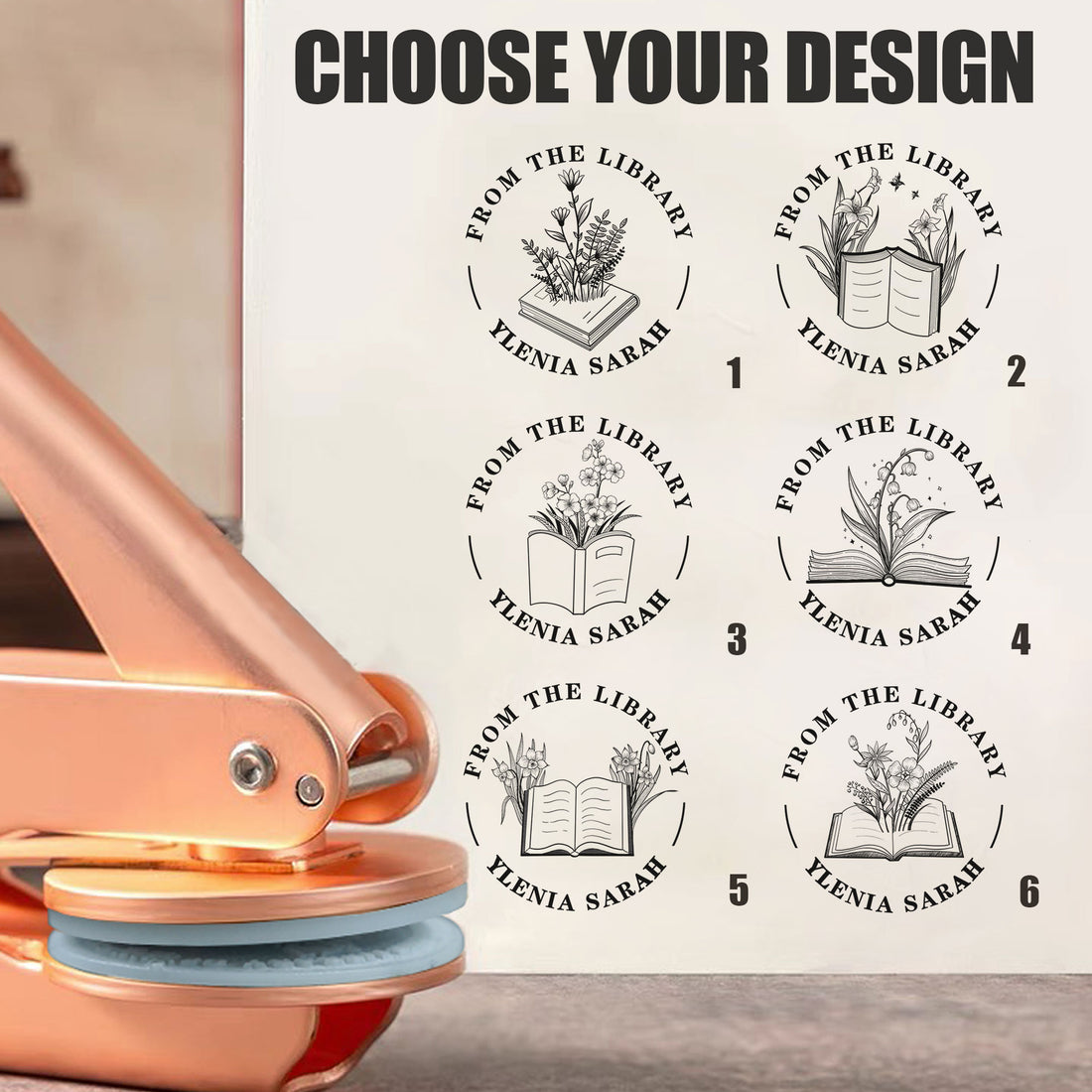 Personalized Logo Book Embosser | Custom Brand Embossing Seal