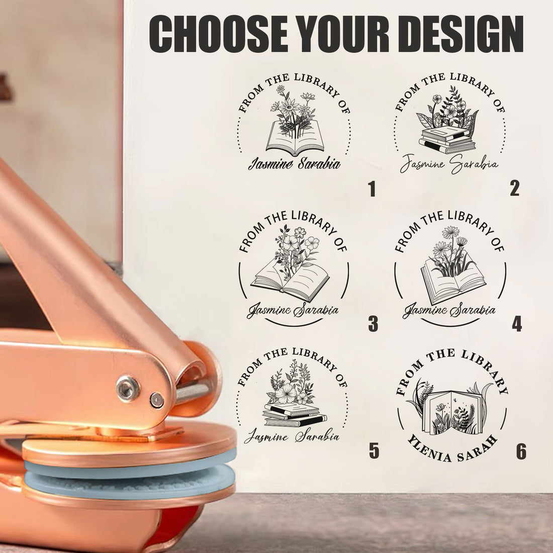 Custom Initial Letter Embosser for Paper Crafts & Book Marking