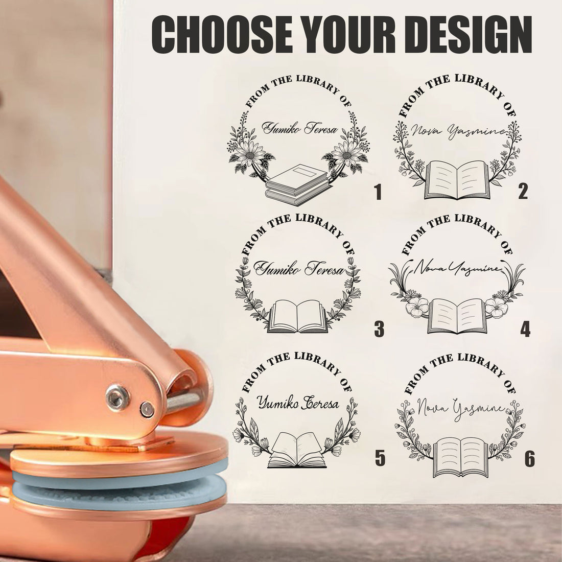 Handheld Custom Letter Embosser for Correspondence & Books