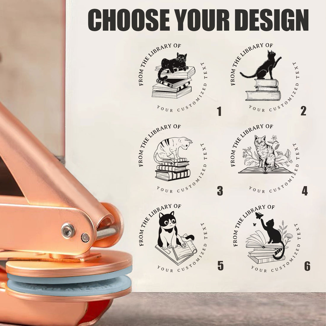 Handheld Custom Return Address Embosser for Stationery & Books