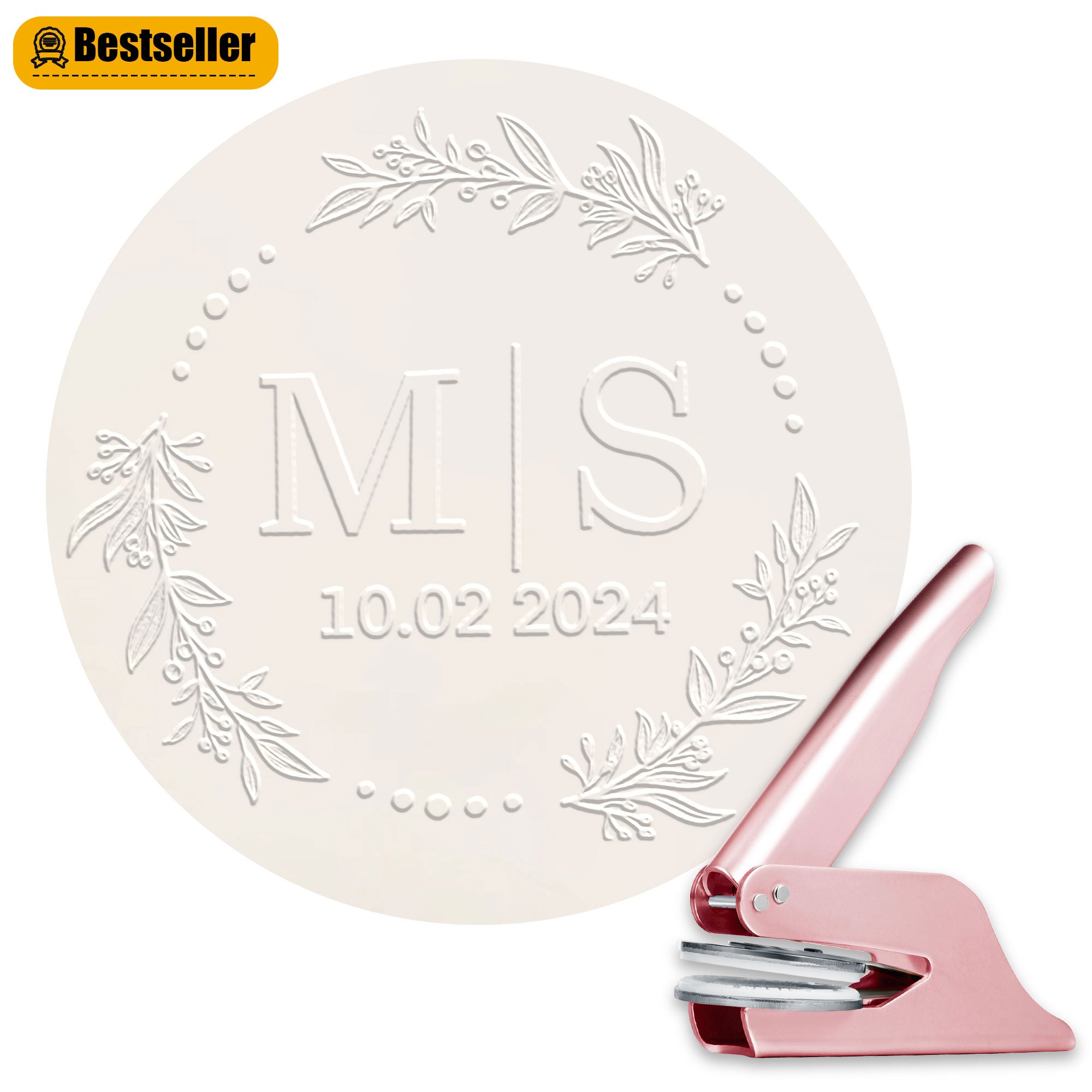 Custom Romantic Wedding Embosser