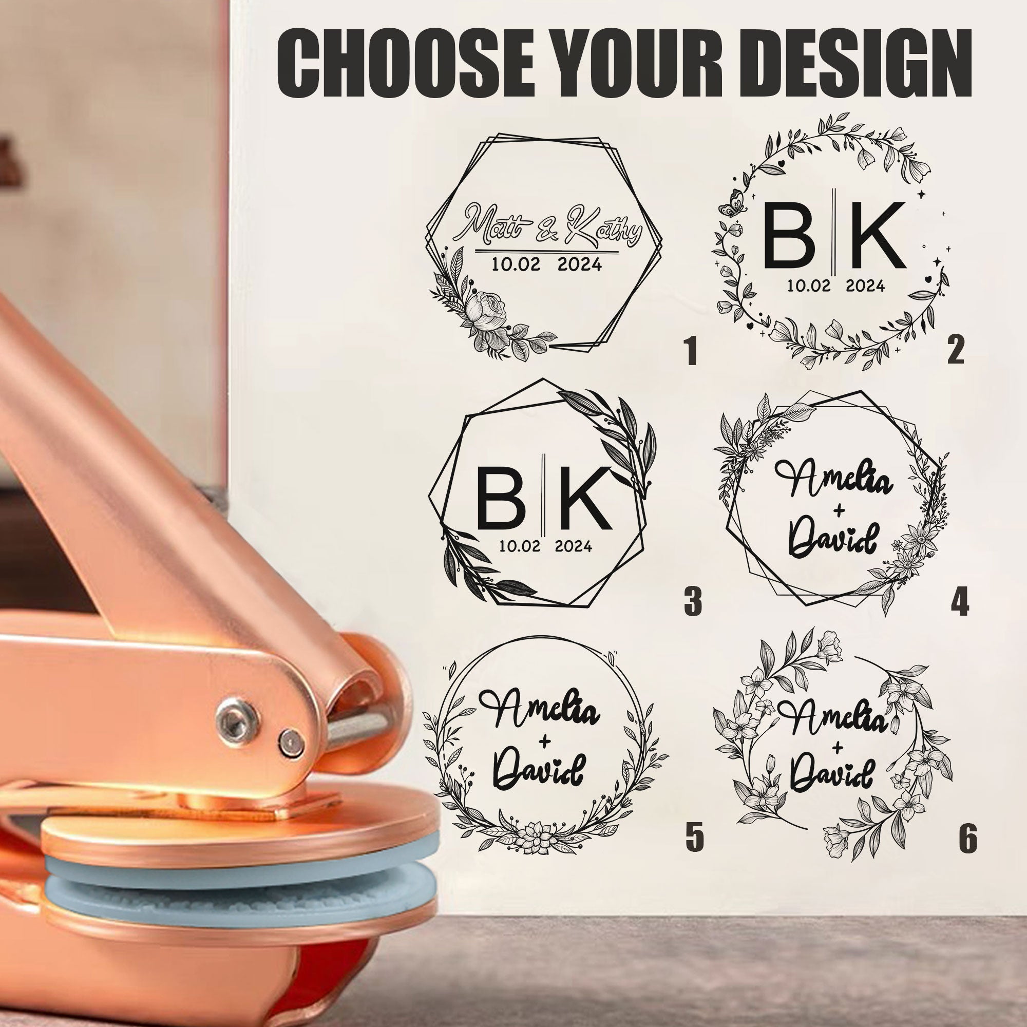 Custom Handheld Wedding Embosser