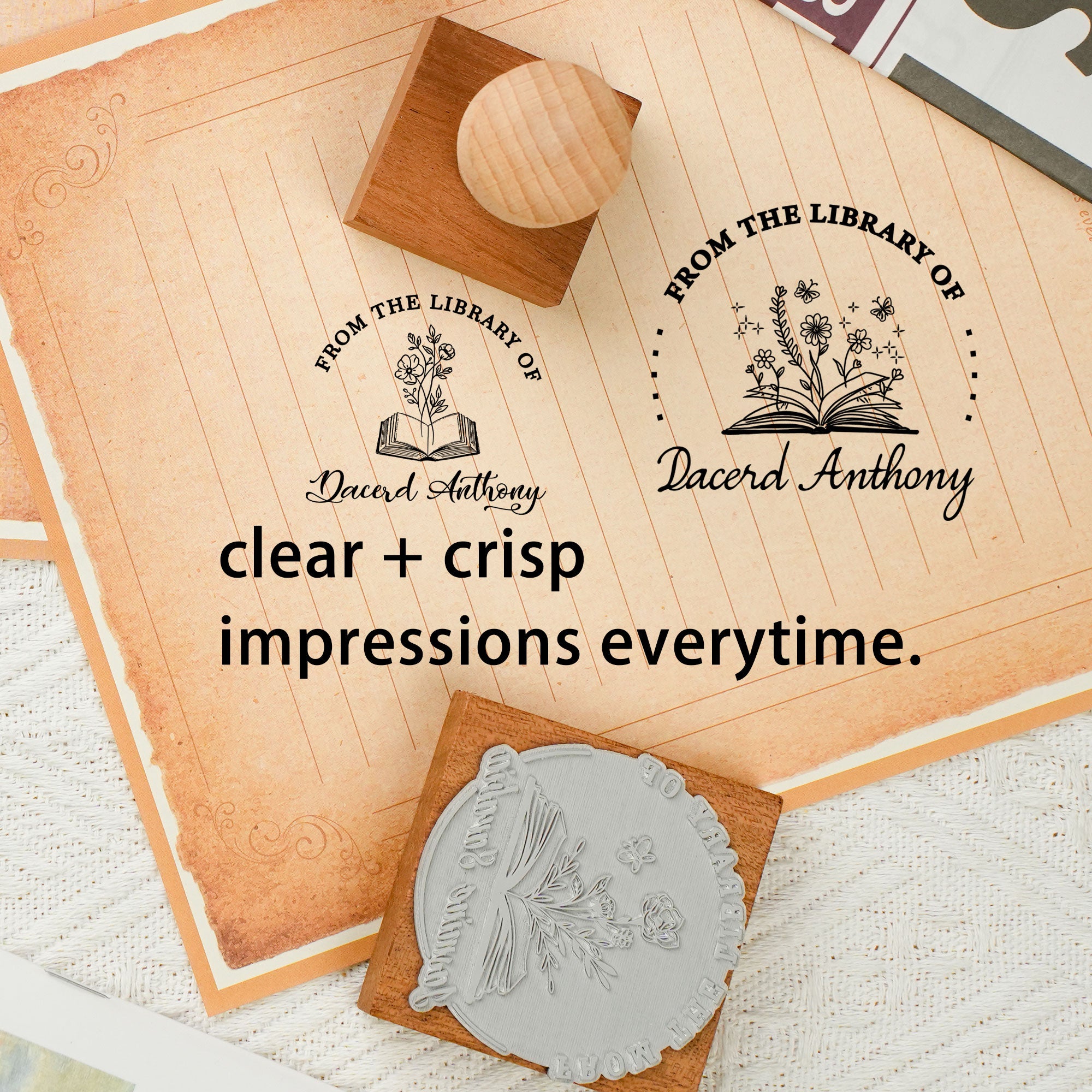 Wood Rubber Stamp for DIY Projects