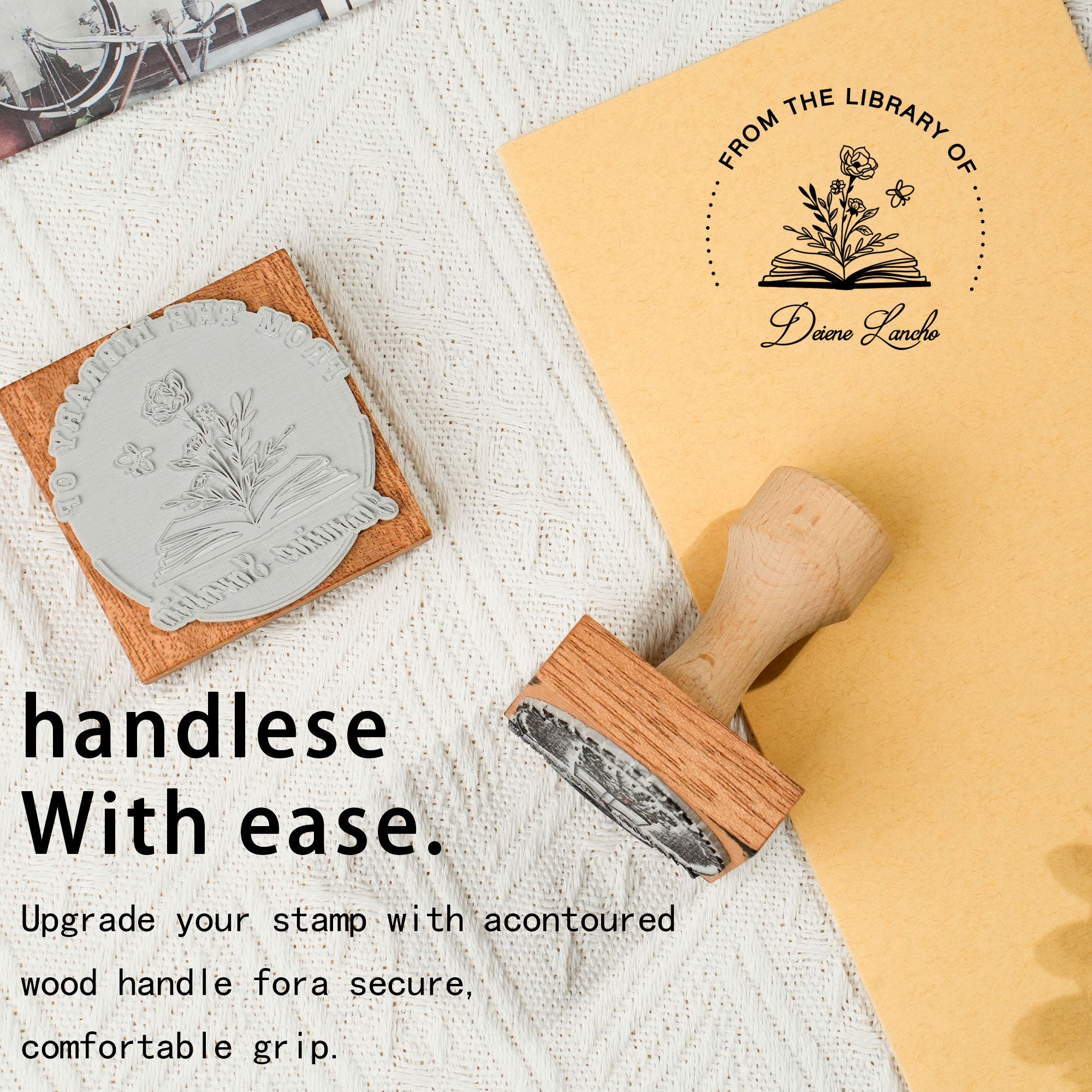 Wood Rubber Stamp for DIY Projects