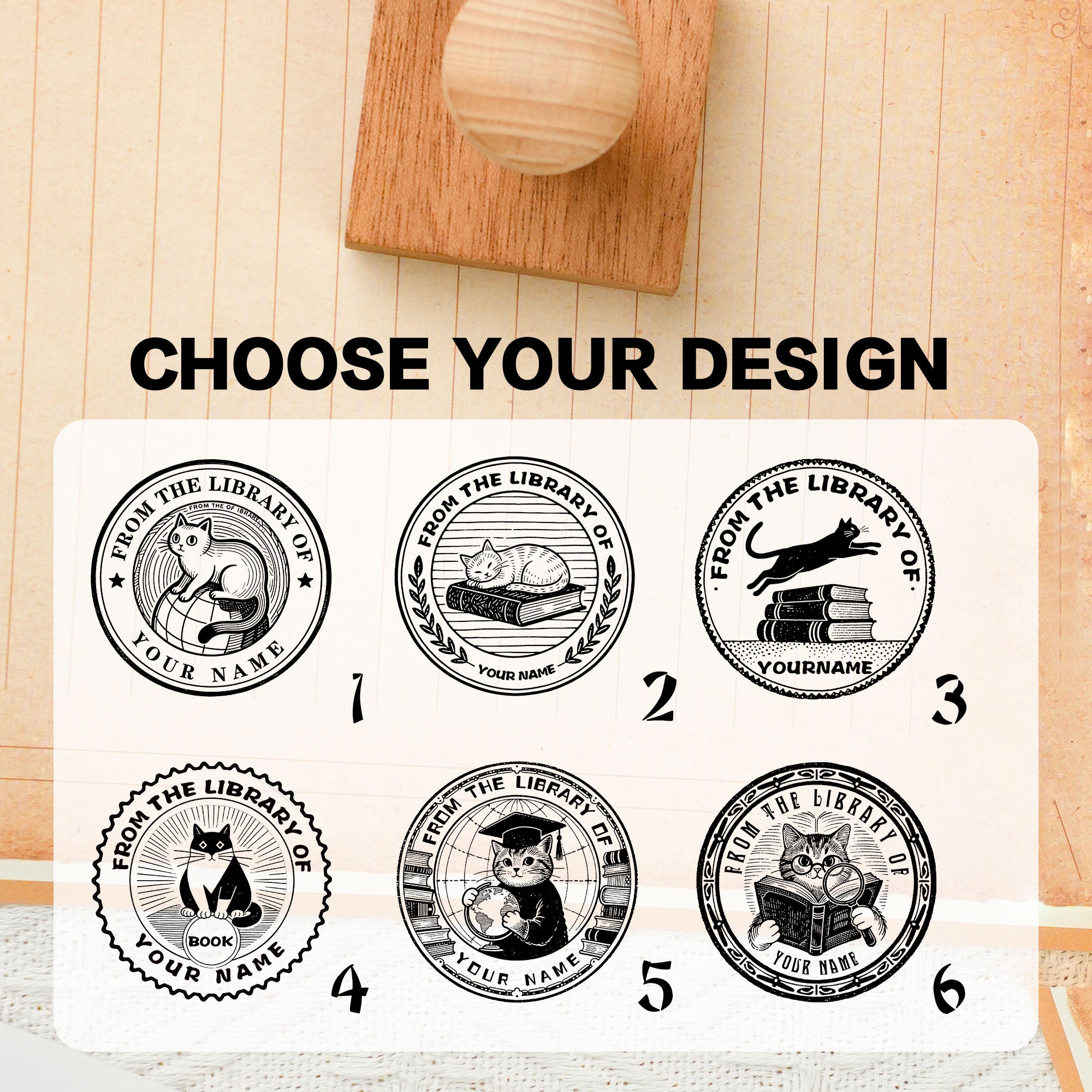 Unique Personal Wood Stamp