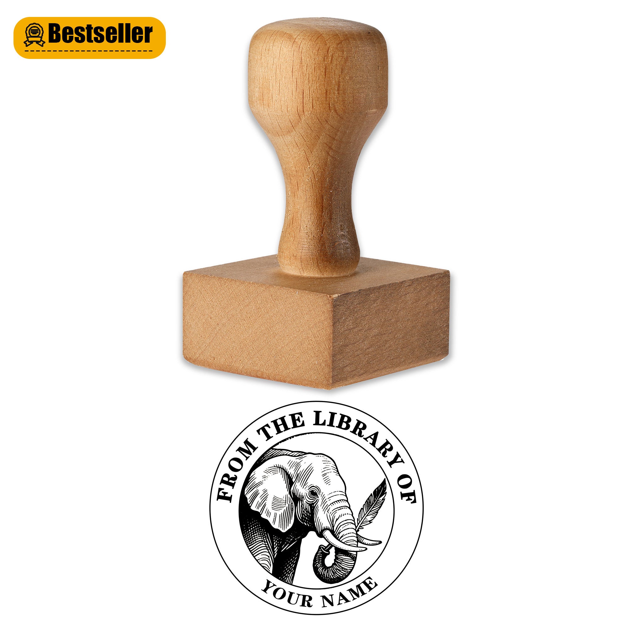 Retro Art Wood Rubber Stamp