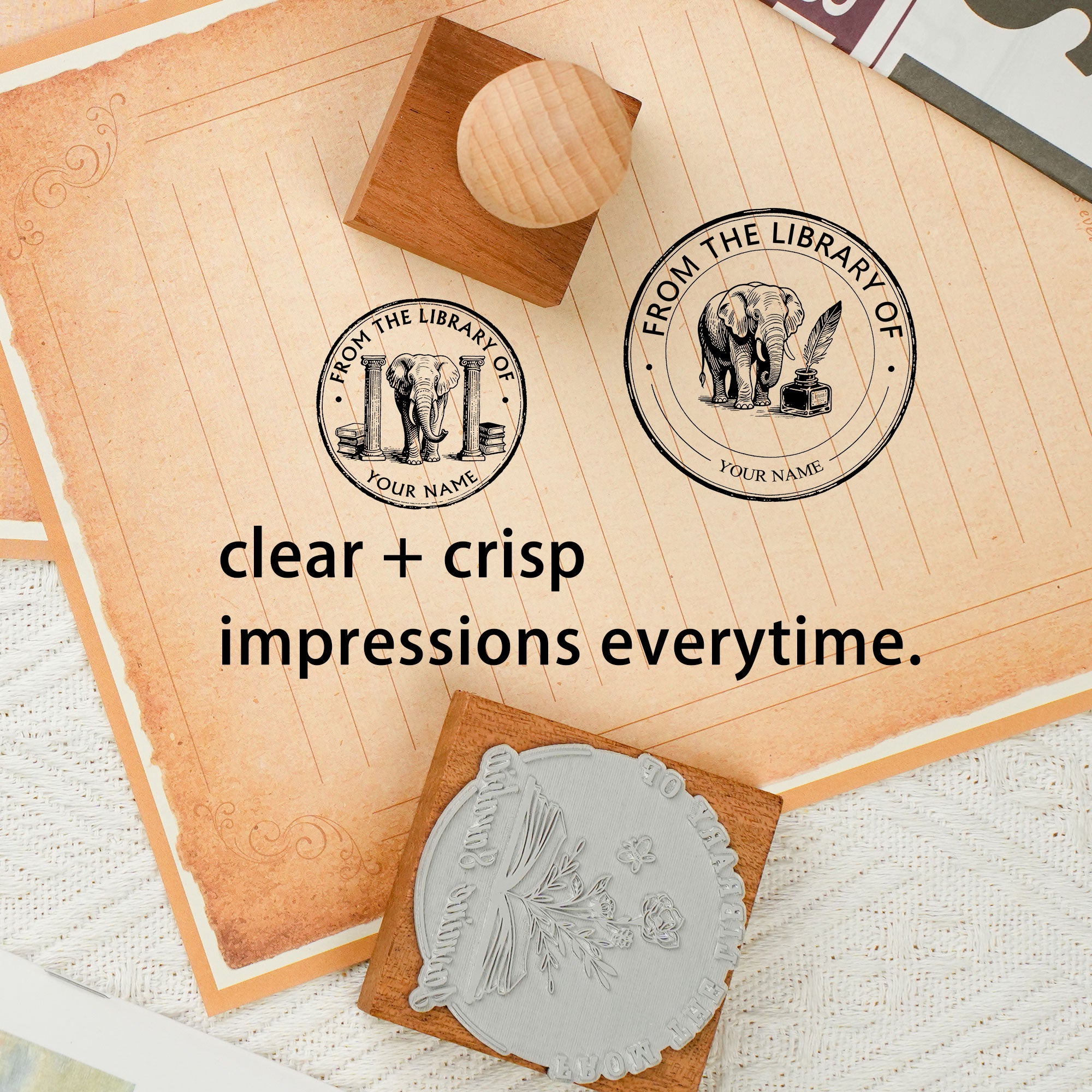 Custom Rubber Stamp for Journal