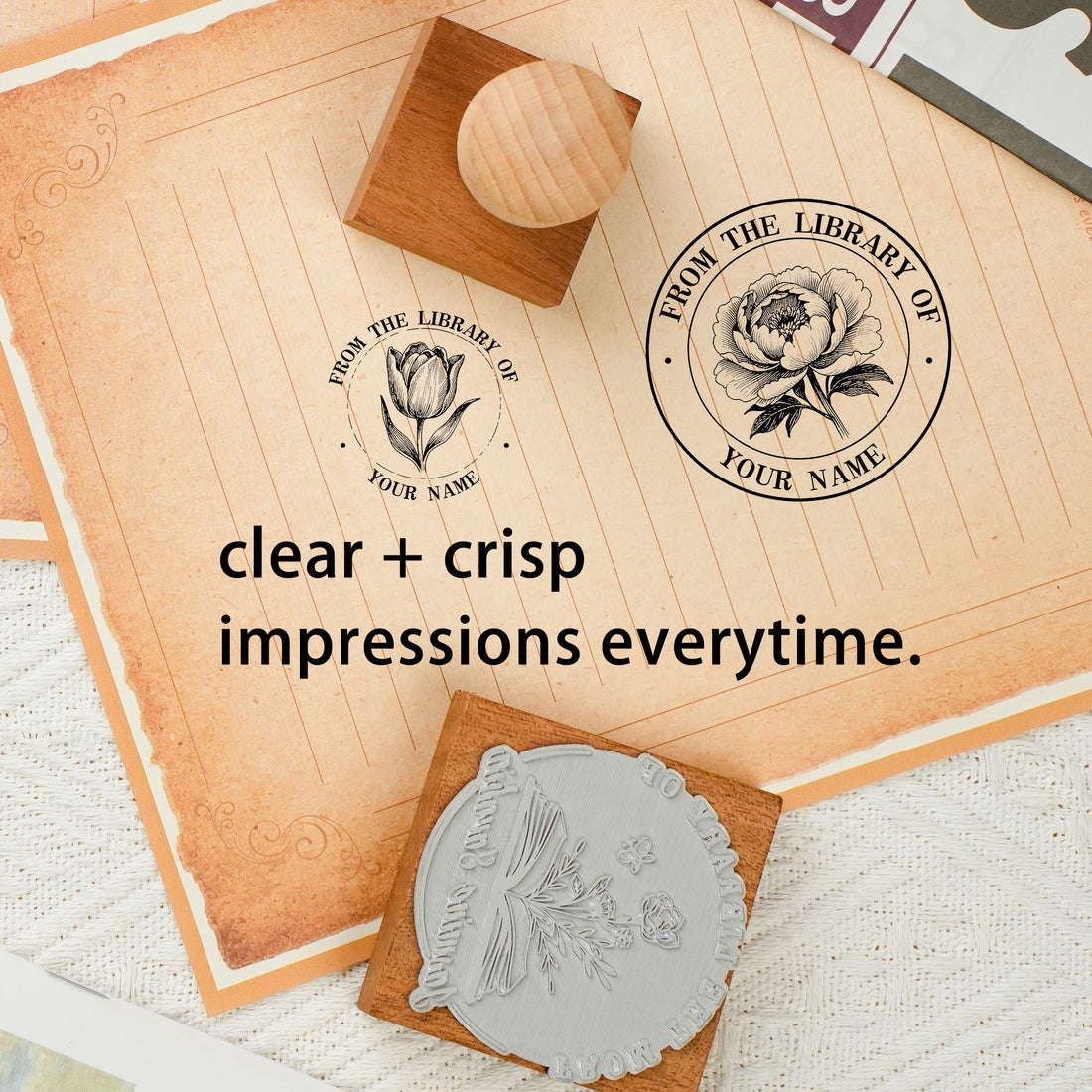 Custom Retro Stamp for Library