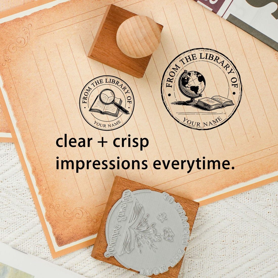 Custom Art Stamp for Reading Lovers