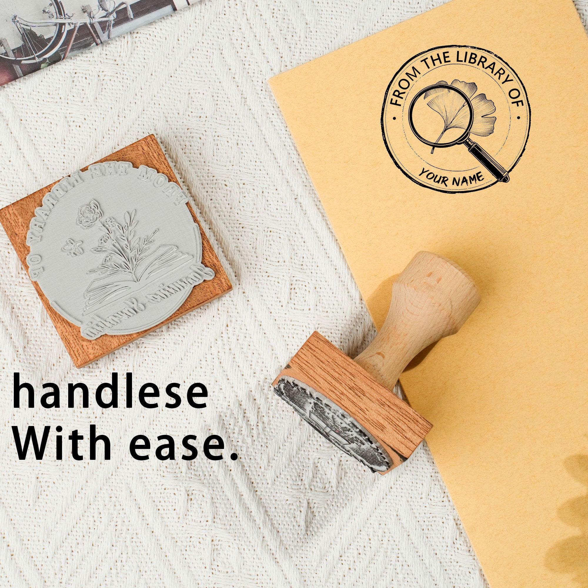 Custom Art Stamp for Reading Lovers