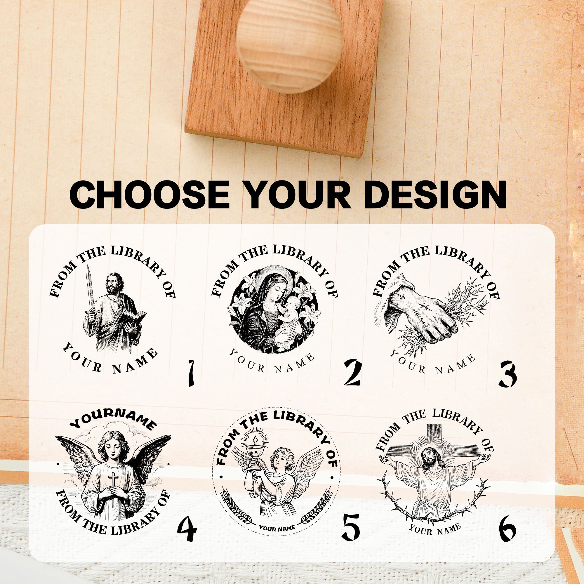 Custom Wooden Stamp for Keepsakes