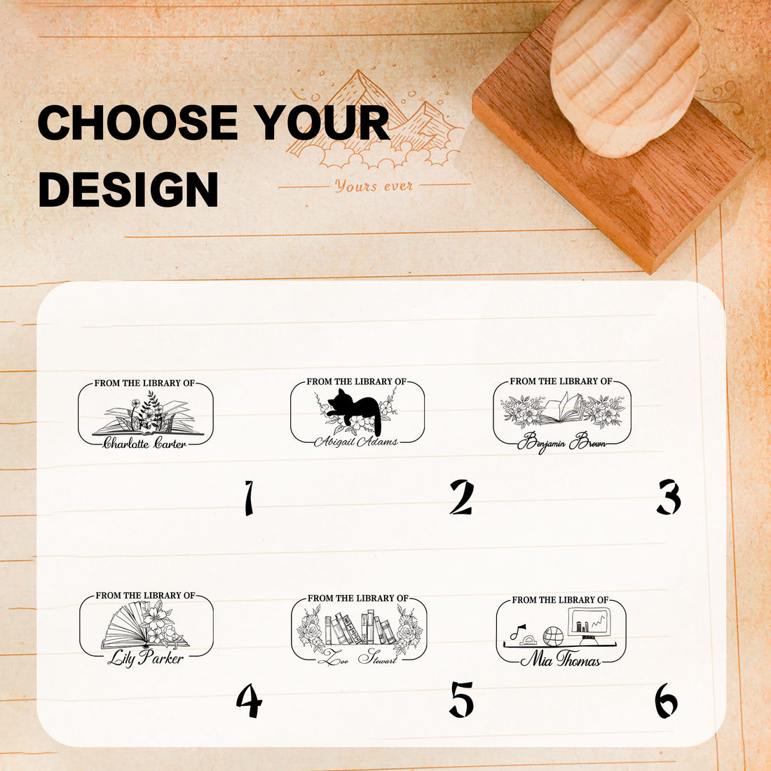 Book Lover Rubber Stamp