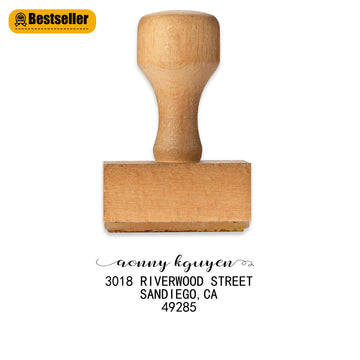 Address Home Wood Stamp