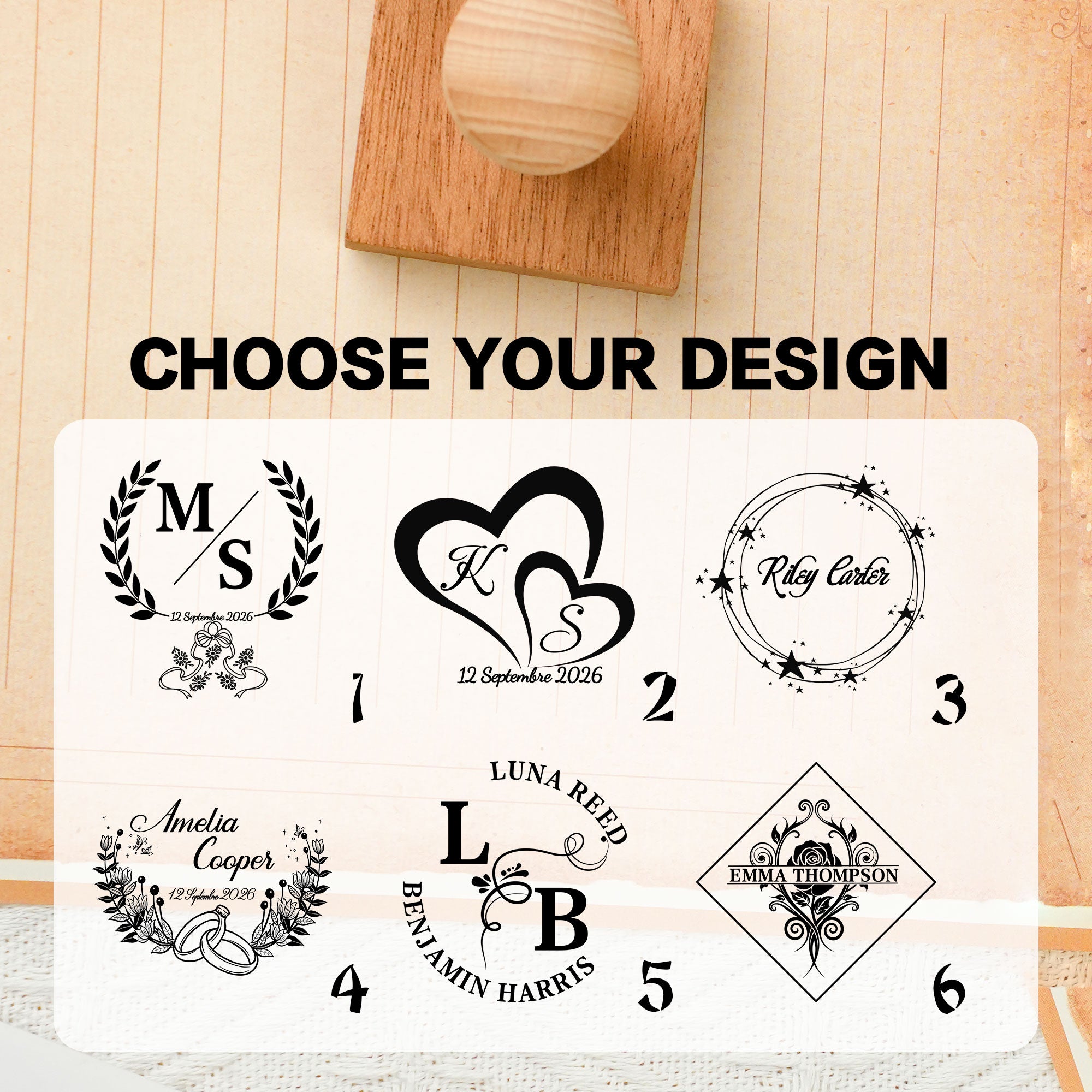 Wedding Seal Rubber Stamp