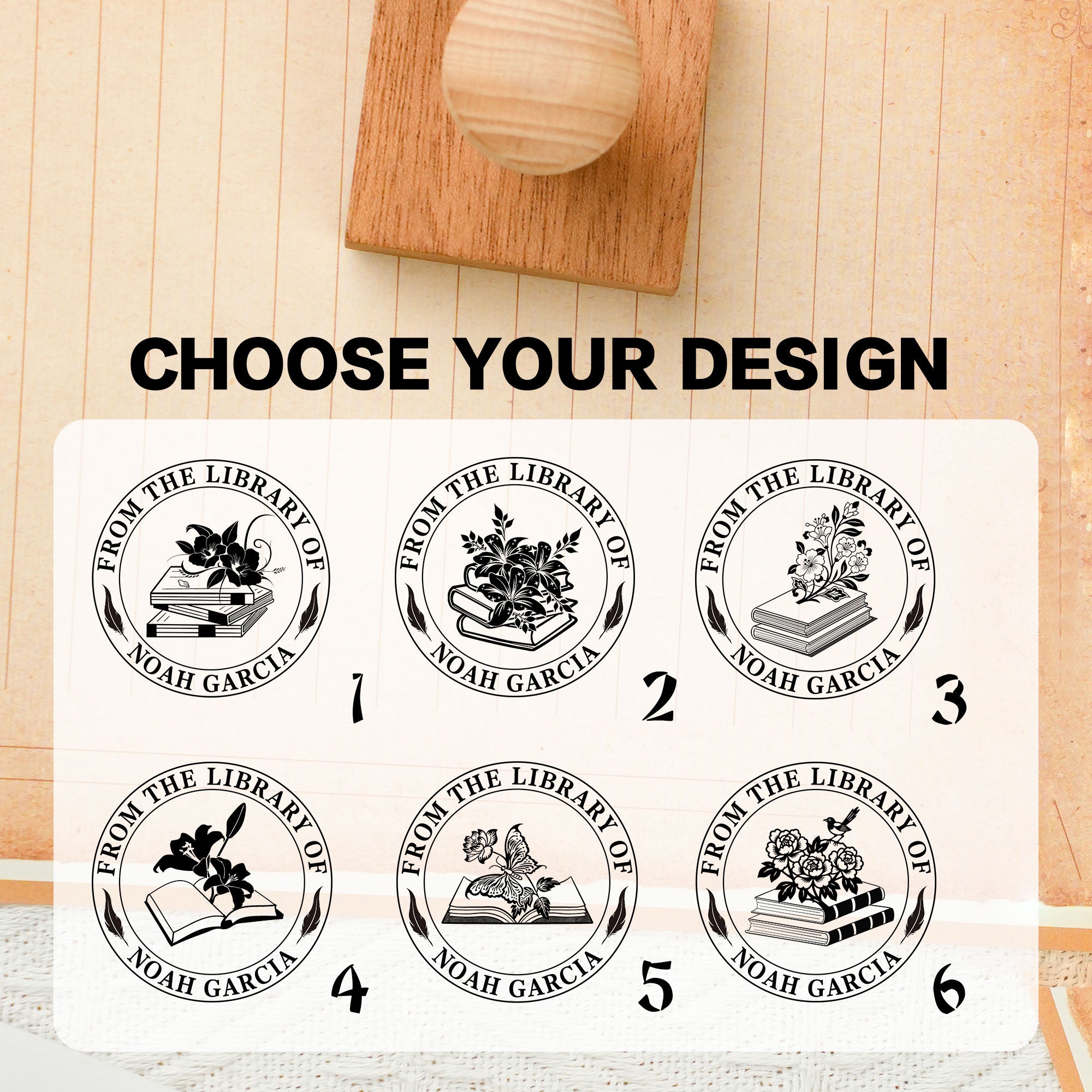 Custom Name Wood Stamp