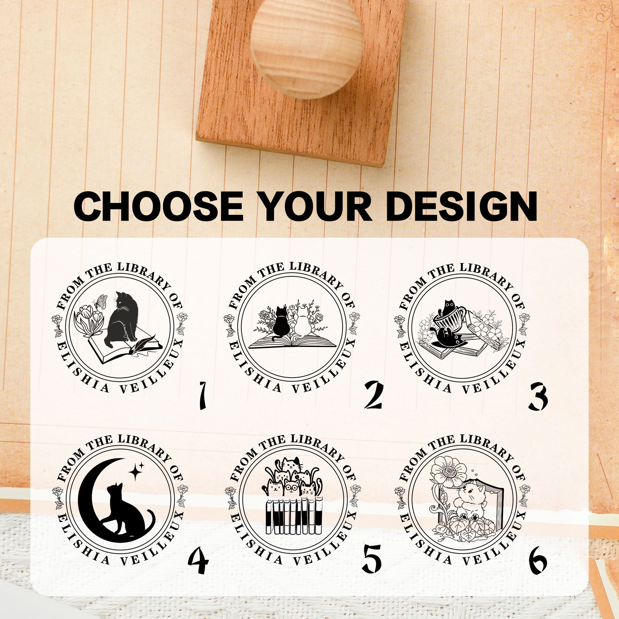 Custom Nature Wood Stamp