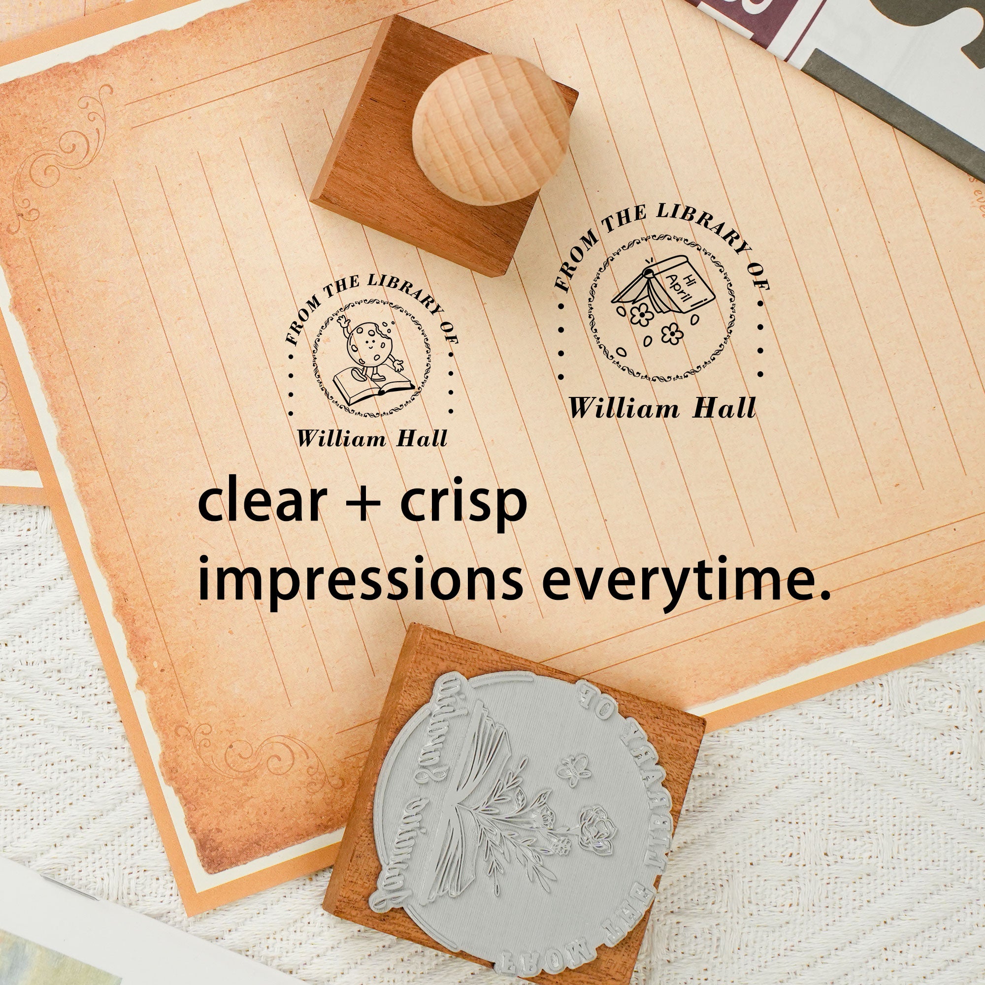 Custom Botanical Rubber Stamp