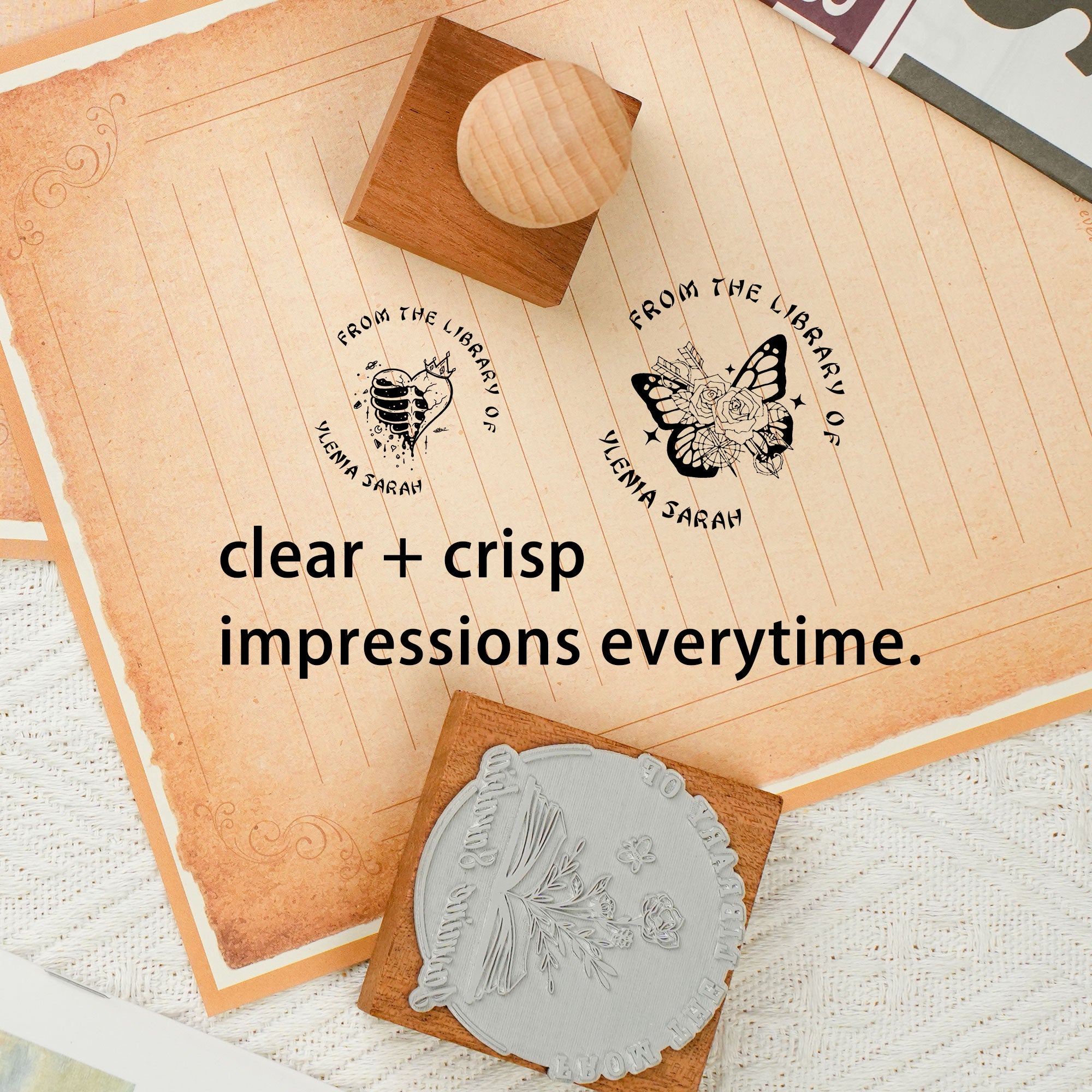 Custom Retro Library Stamp