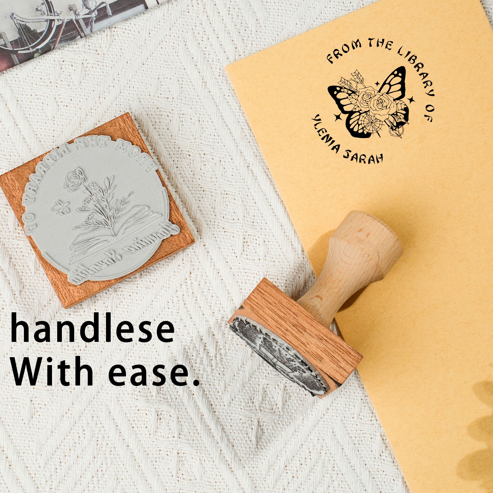 Custom Retro Library Stamp