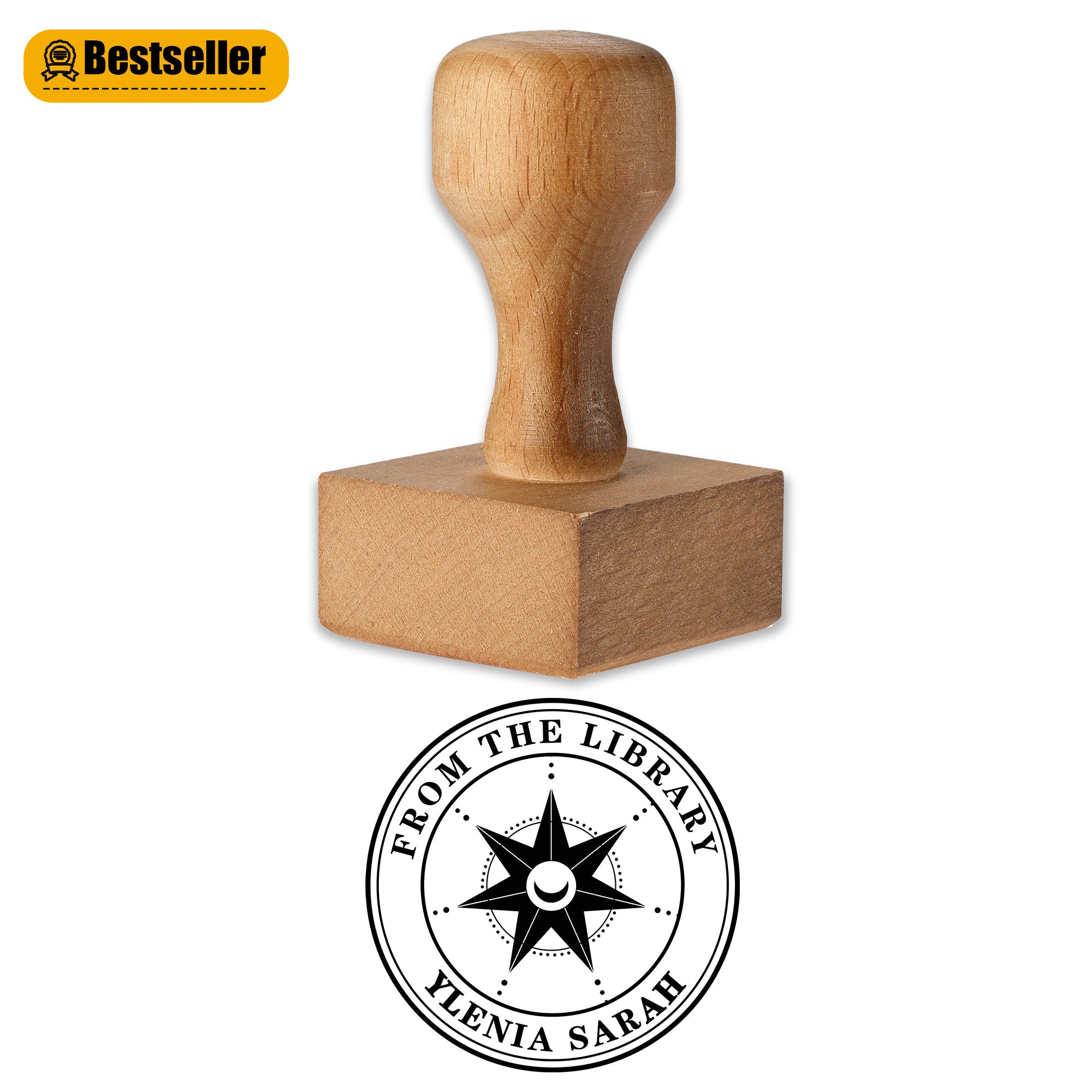 Custom Minimal Rubber Wood Stamp