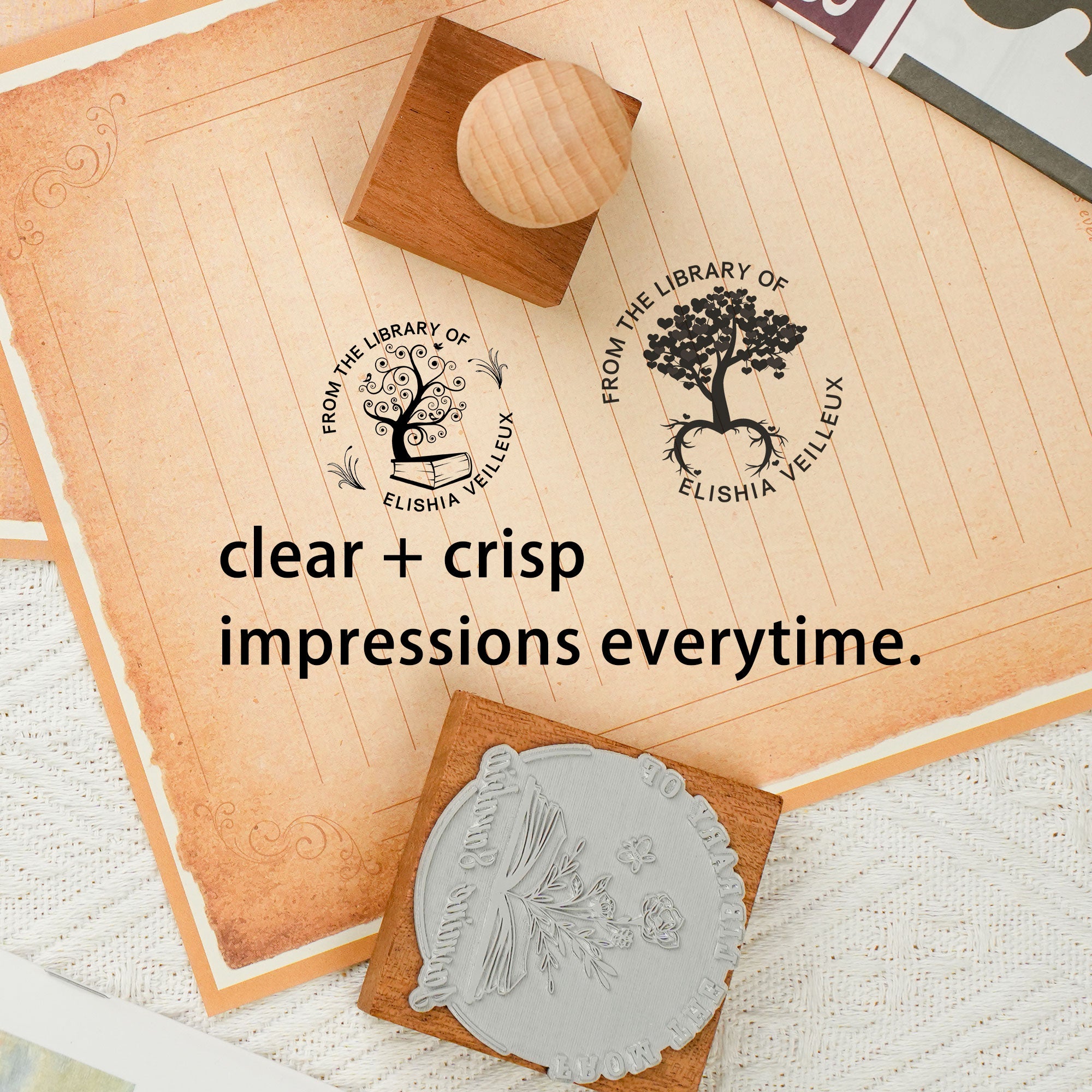 Custom Hand Carved Rubber Stamp