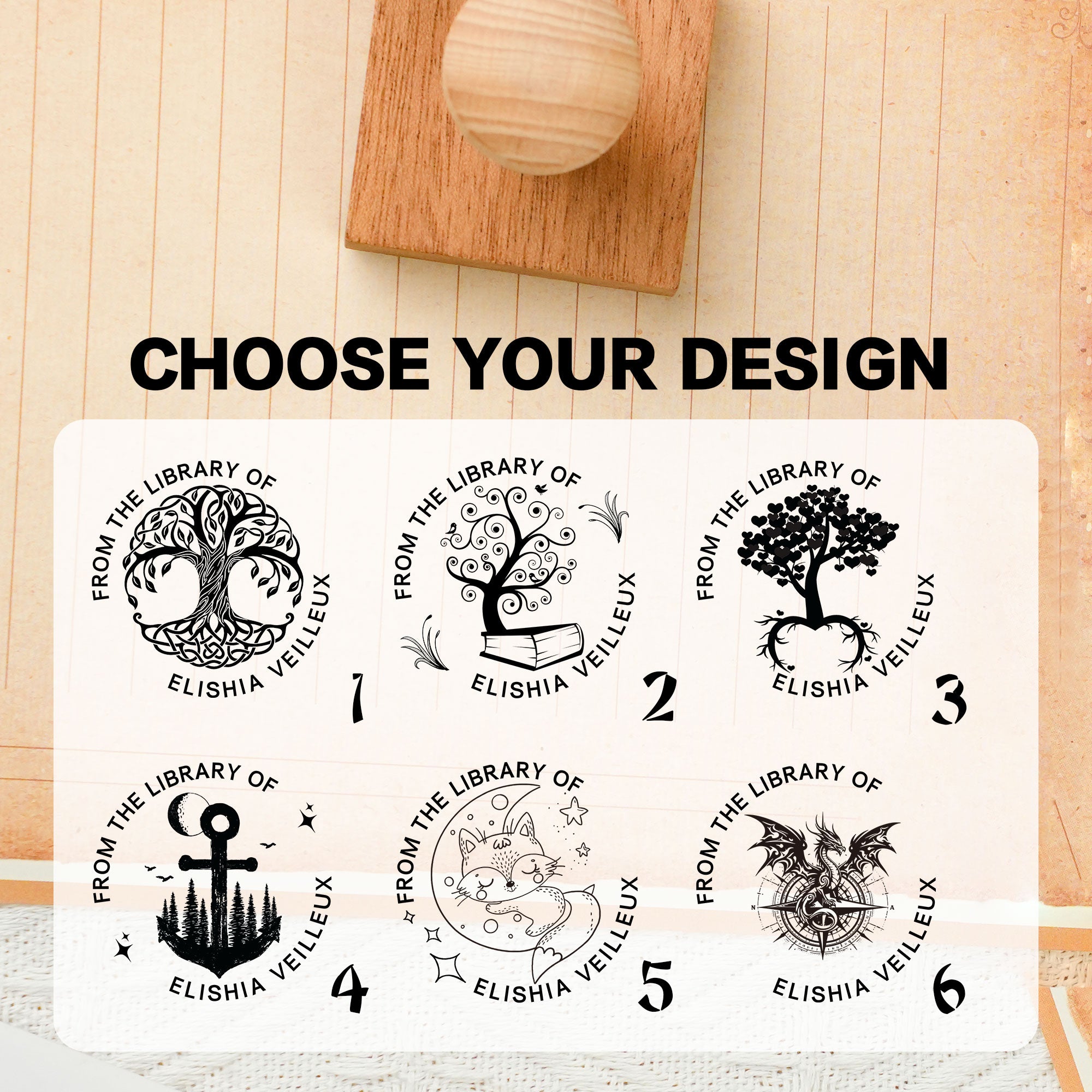 Custom Hand Carved Rubber Stamp
