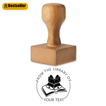 Custom Book Lover Wood Stamp