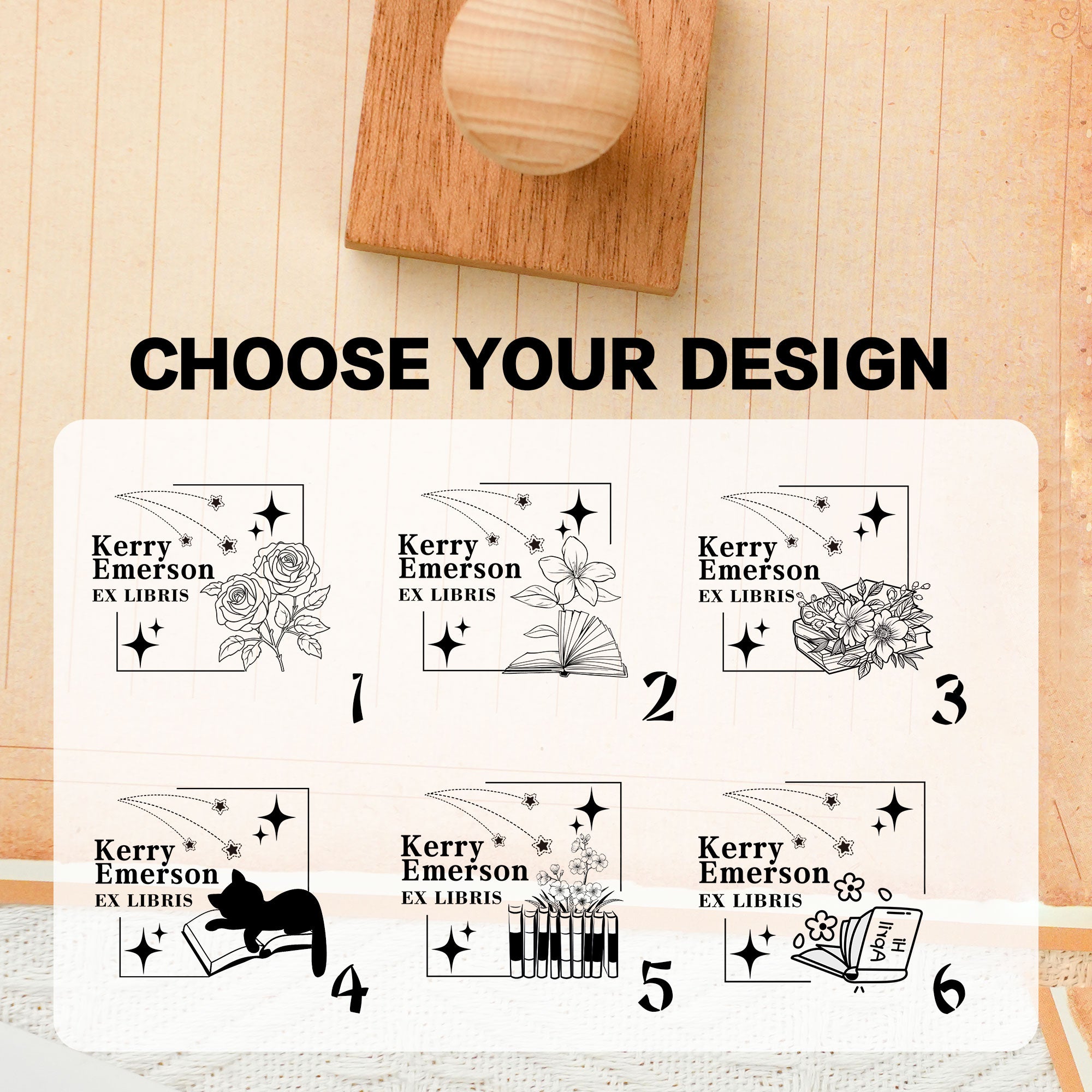 Custom Hand Carved Rubber Stamp