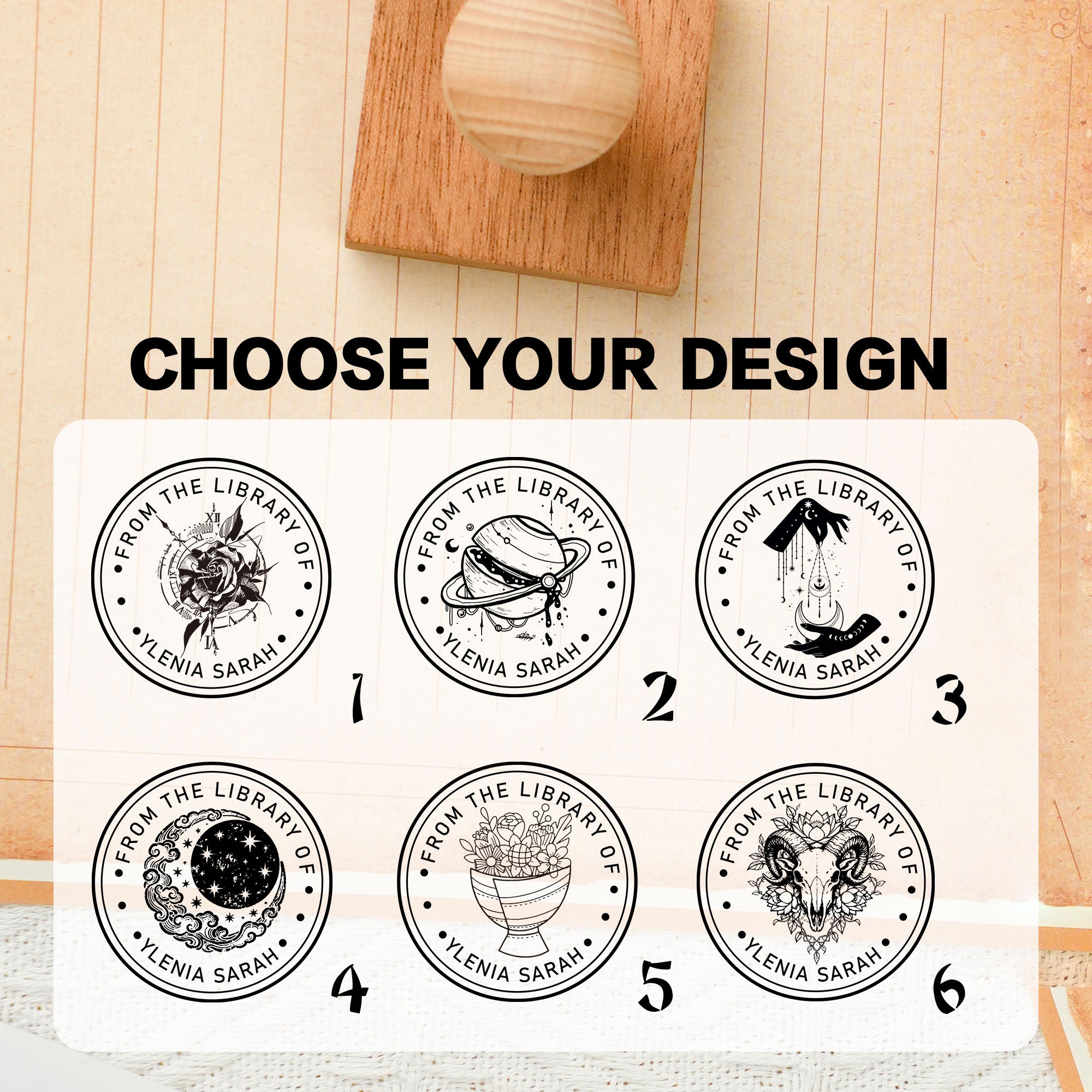 Custom Modern Wood Stamp